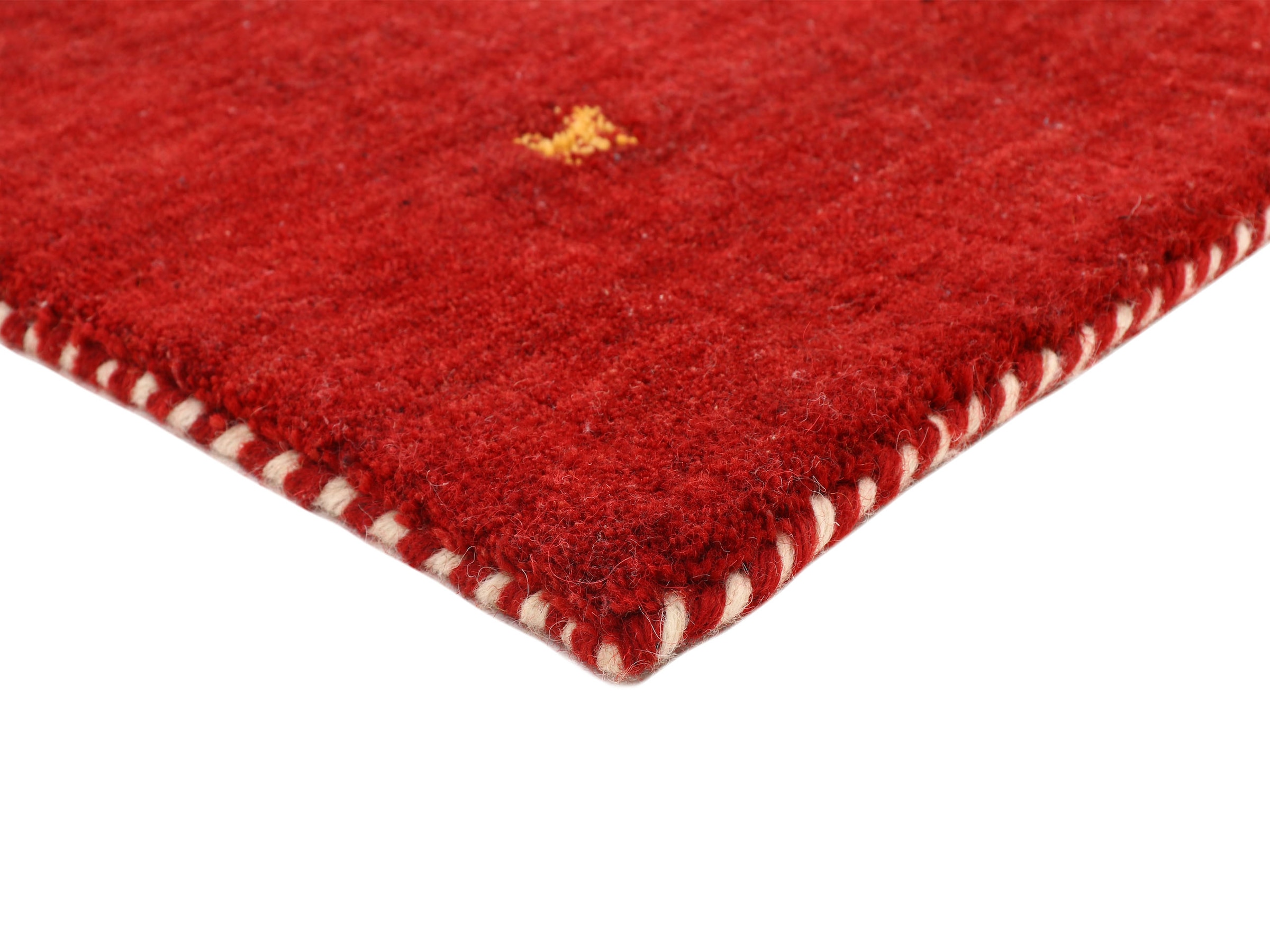 carpetfine Tapis en laine »Gabbeh-Uni« Carré 15 mm Höhe reine Wolle, handgewebt, Gabbeh Loom Tiermotiv, Sonderform Quadrat