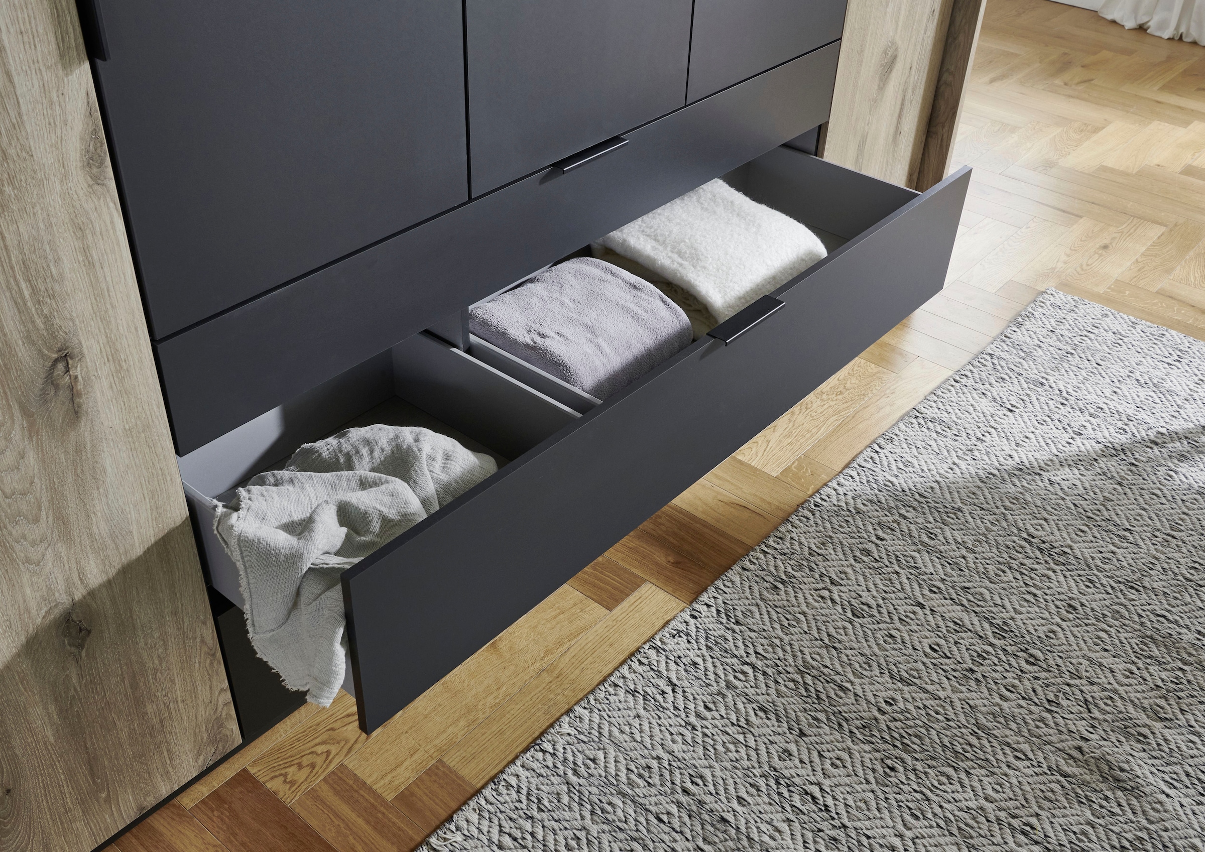 Wimex Drehtürenschrank »Burgos by fresh to go«, mit extra grossen Schubladen, mit Spiegeltüren