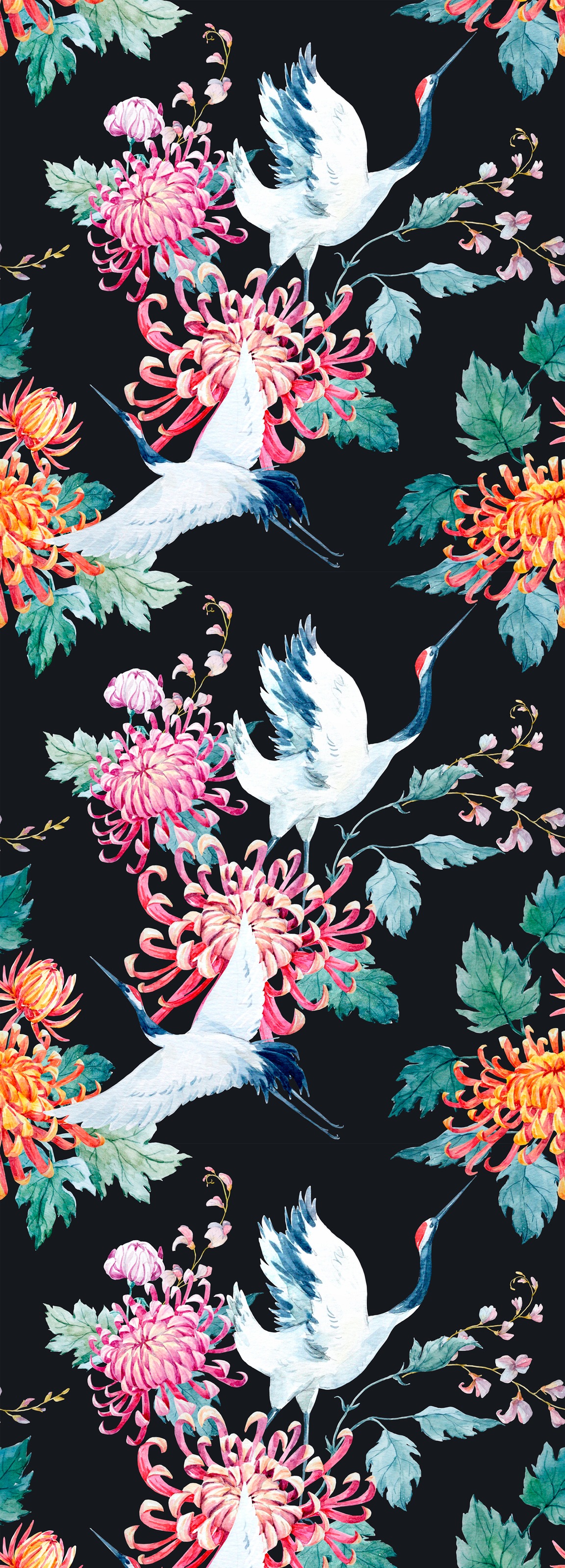 Image of queence Vinyltapete "Irina" Motiv bedruckt botanisch floral gemustert natürlich glatt 90x250cm, selbstklebend, kinderleichte Anbringung, Sticker