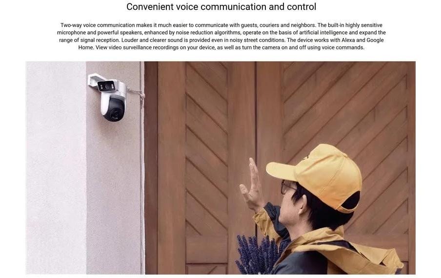 Xiaomi Überwachungskamera »CW500 Dual Aussenkamera«, Aussenbereich, eingebauter Lautsprecher, eingebautes Mikrofon, Alarmfunktion