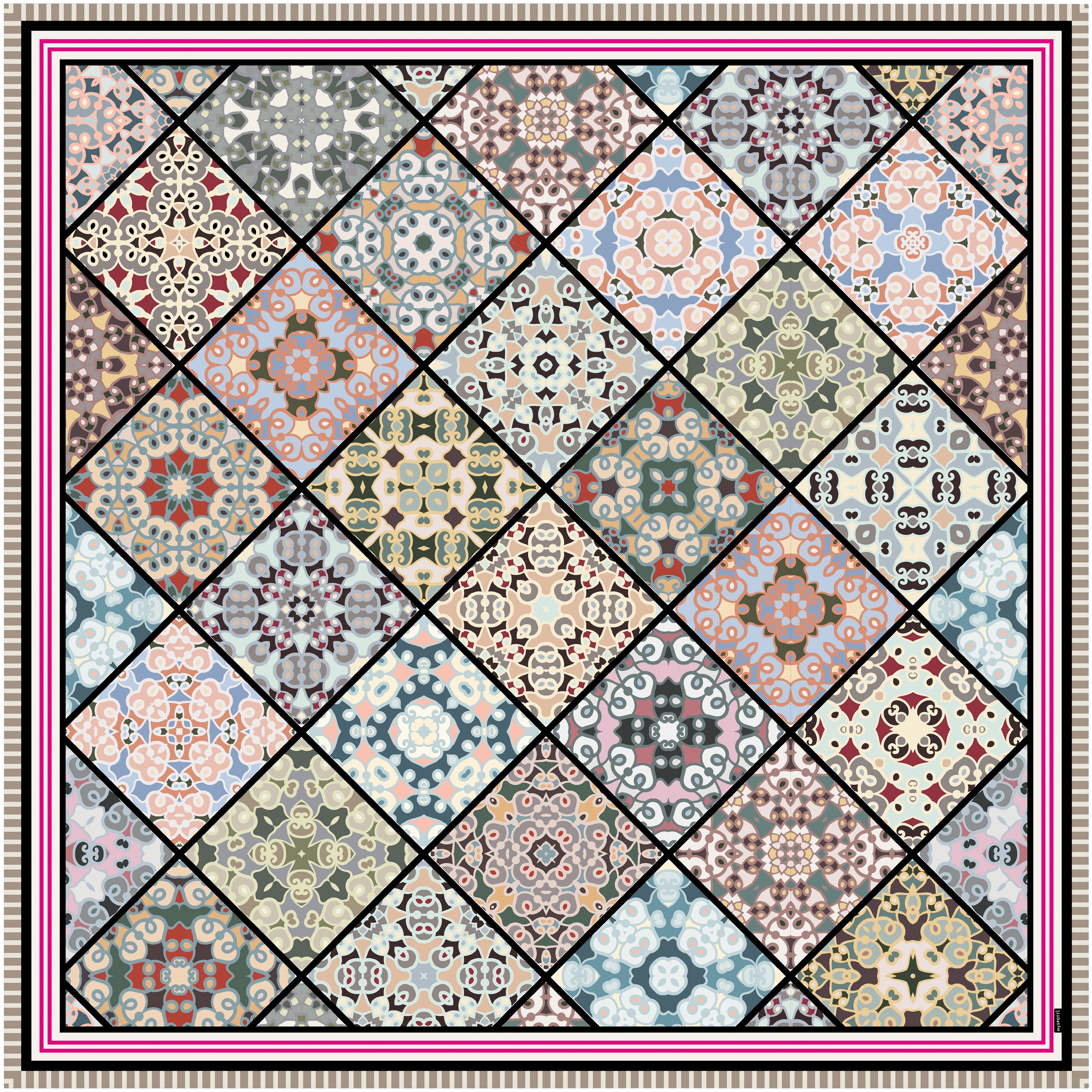 Image of MySpotti Vinylteppich »Buddy Aylin«, quadratisch, 0,5 mm Höhe, eckig, wasserfest und statisch haftend bei Ackermann Versand Schweiz