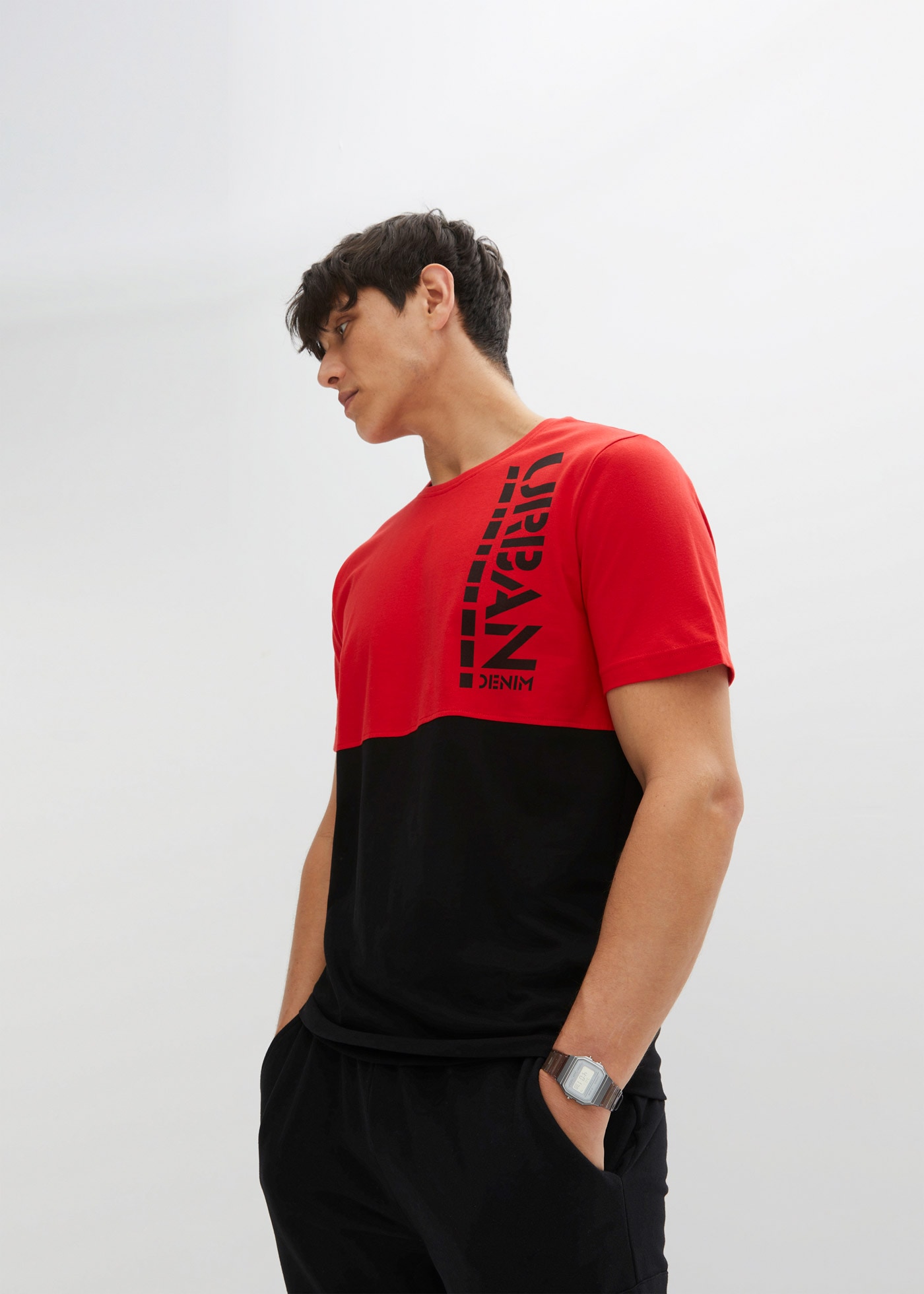 Image of bonprix T-Shirt regular fit, kurzärmelig, aus Baumwolle