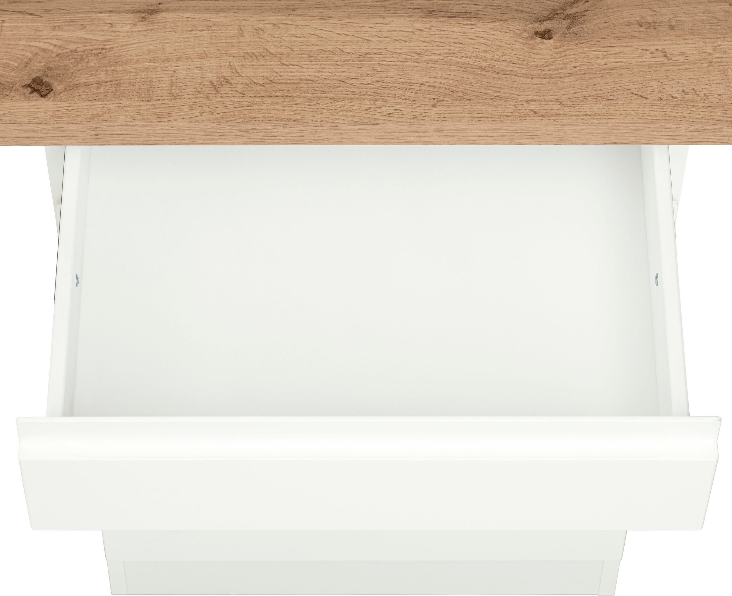 KOCHSTATION Küchenzeile »KS-Virginia,neu in verbesserter Ausführung« Arbeitsplatte 38 mm stark, Stauraum, Softclose,  Breite 220 cm, Soft-Close, wahlweise mit E-Geräten