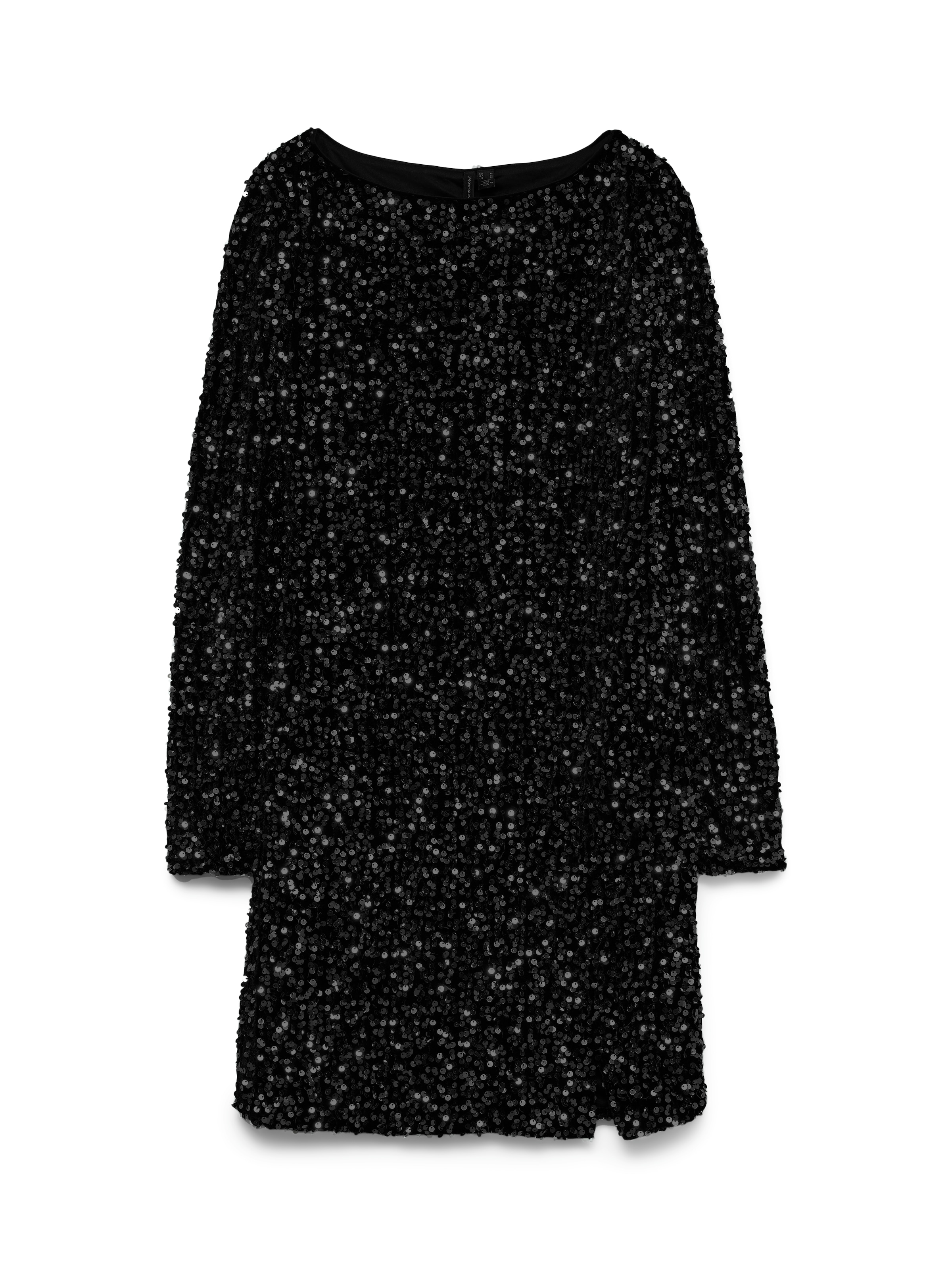 Vero Moda Robe midi »VMBELLA LS SHORT SQ DRESS JRS GA« Partykleid, festlich, mit Pailletten