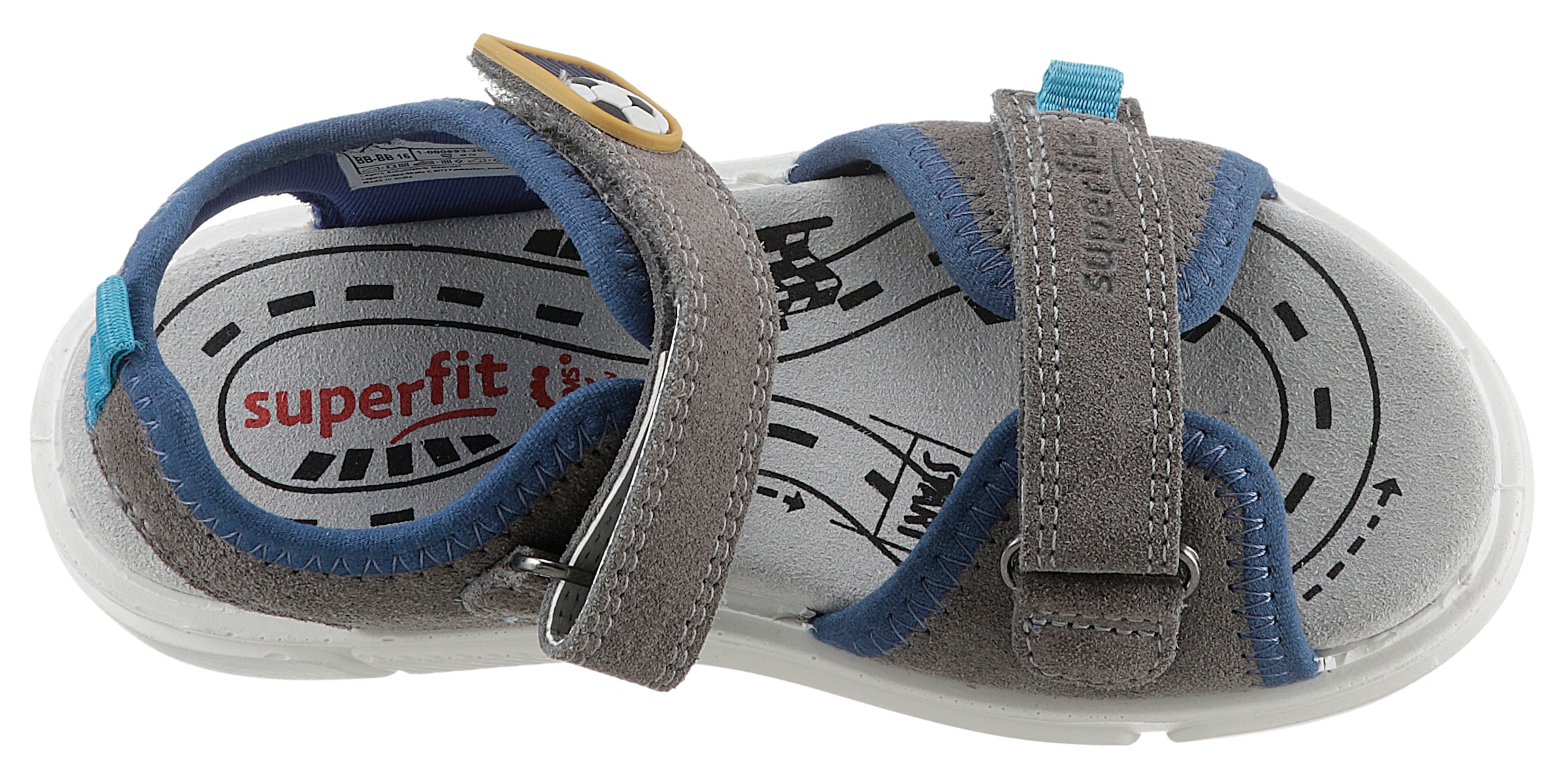 Superfit Sandale »PIXIE WMS: mittel«, Sommerschuh, Klettschuh, Outdoorschuh, mit süssem Fussballprint