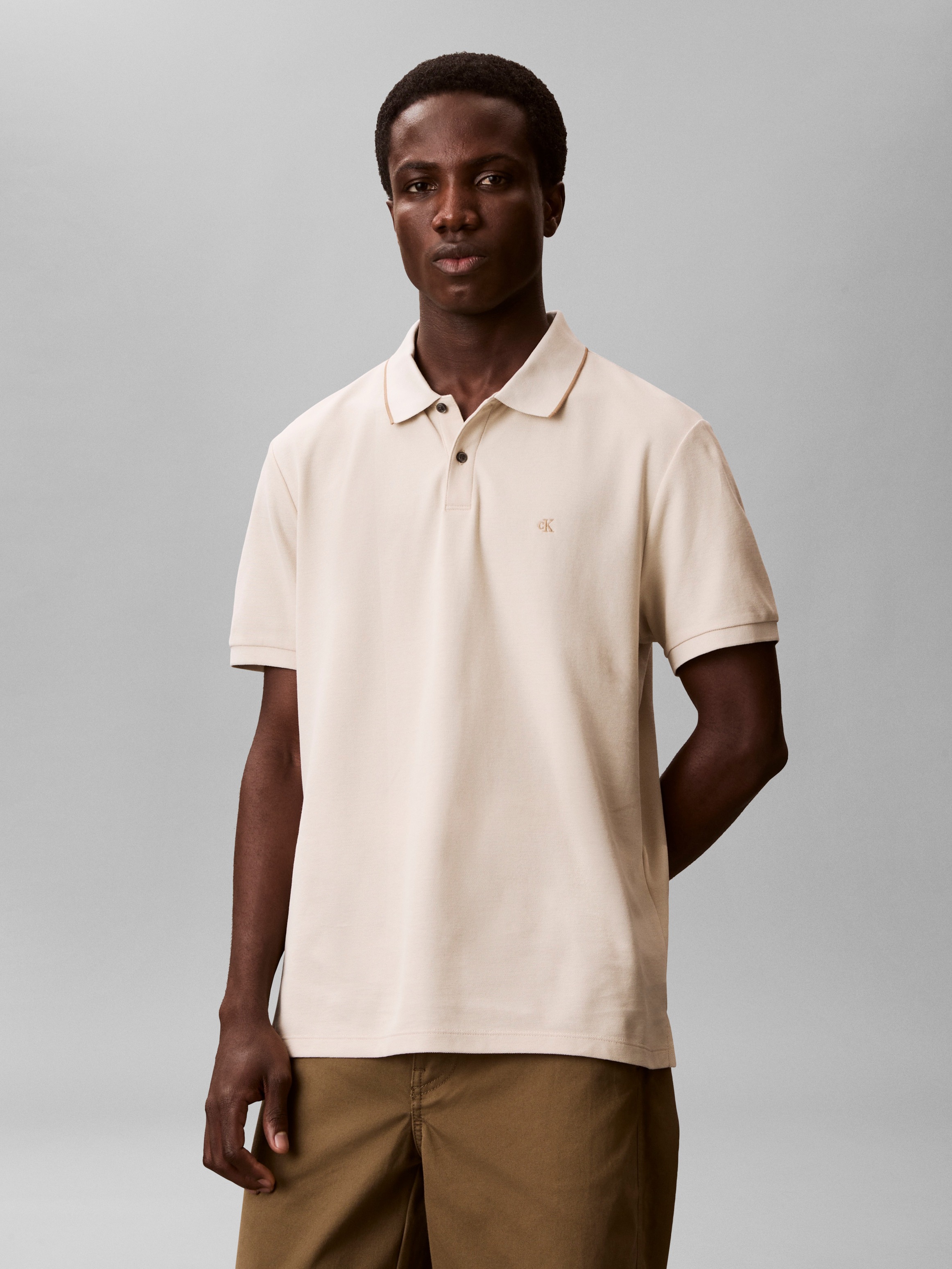 Calvin Klein Jeans Polo »SS RFND PQ TPPD CLSS« avec encolure ronde