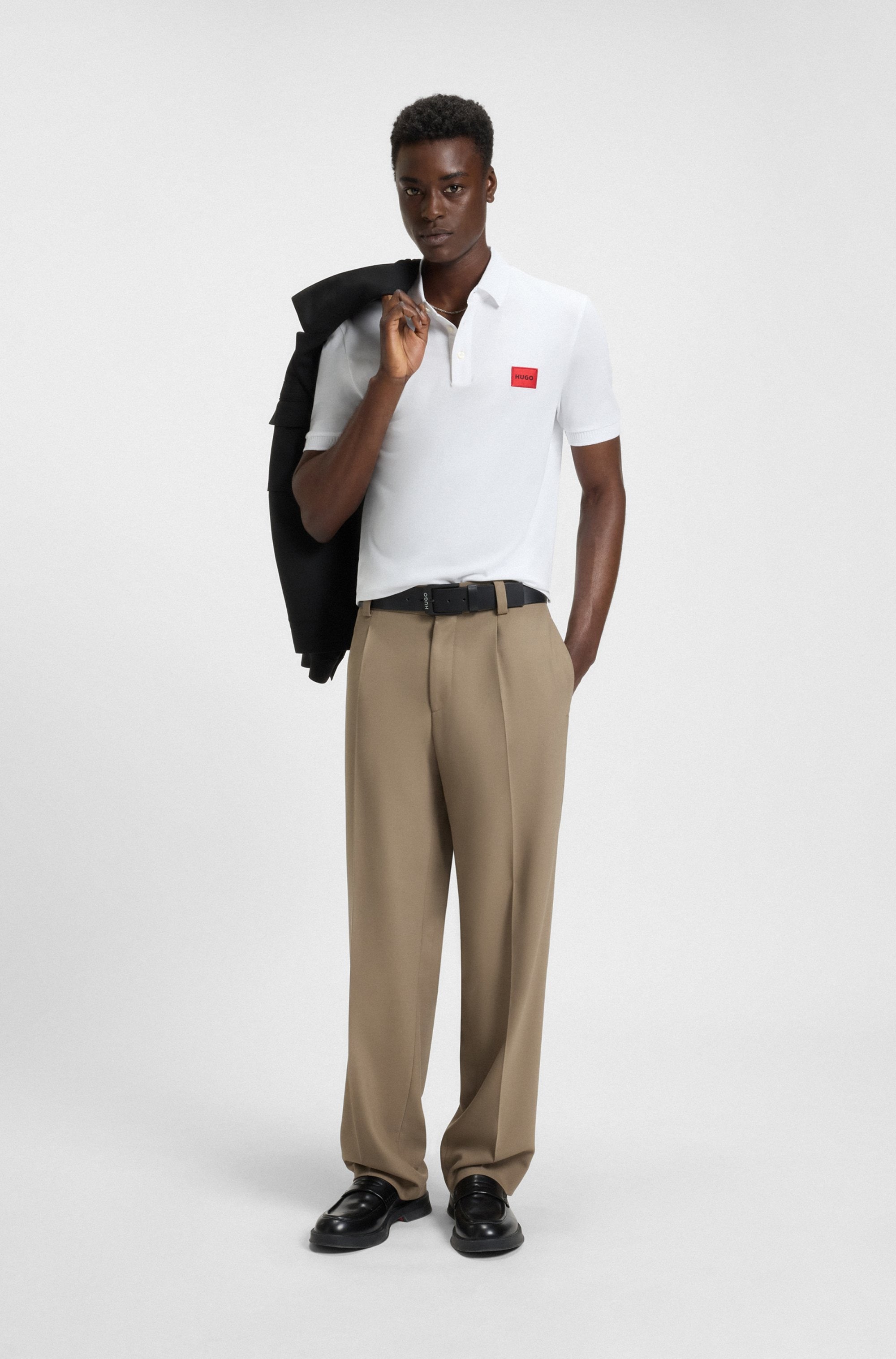 HUGO Polo »Dereso« Slim Fit, Kurzarm, HUGO Weblabel