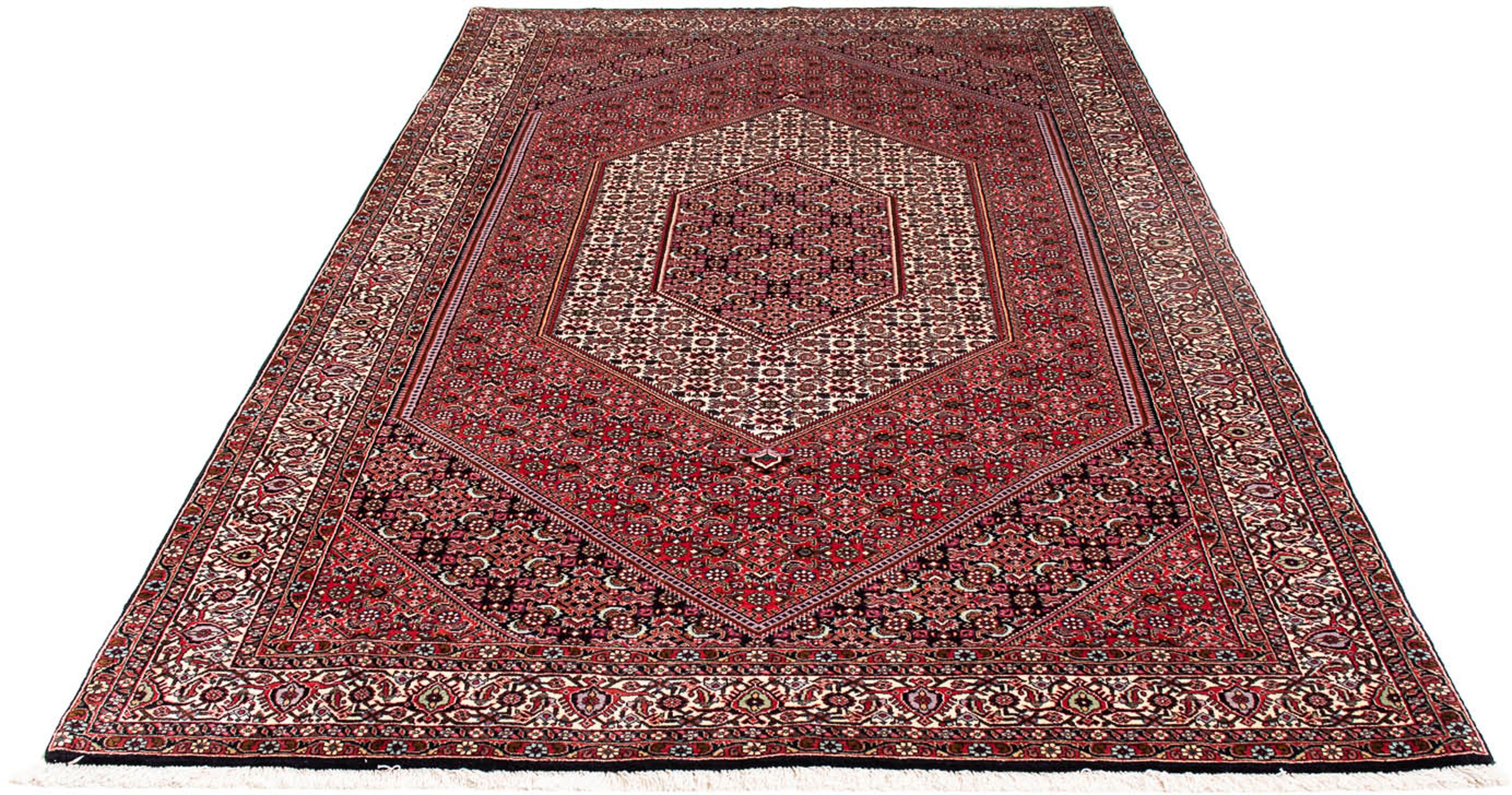 Image of morgenland Orientteppich »Perser - Bidjar - 255 x 153 cm - dunkelrot«, rechteckig, 15 mm Höhe, Wohnzimmer, Handgeknüpft, Einzelstück mit Zertifikat bei Ackermann Versand Schweiz