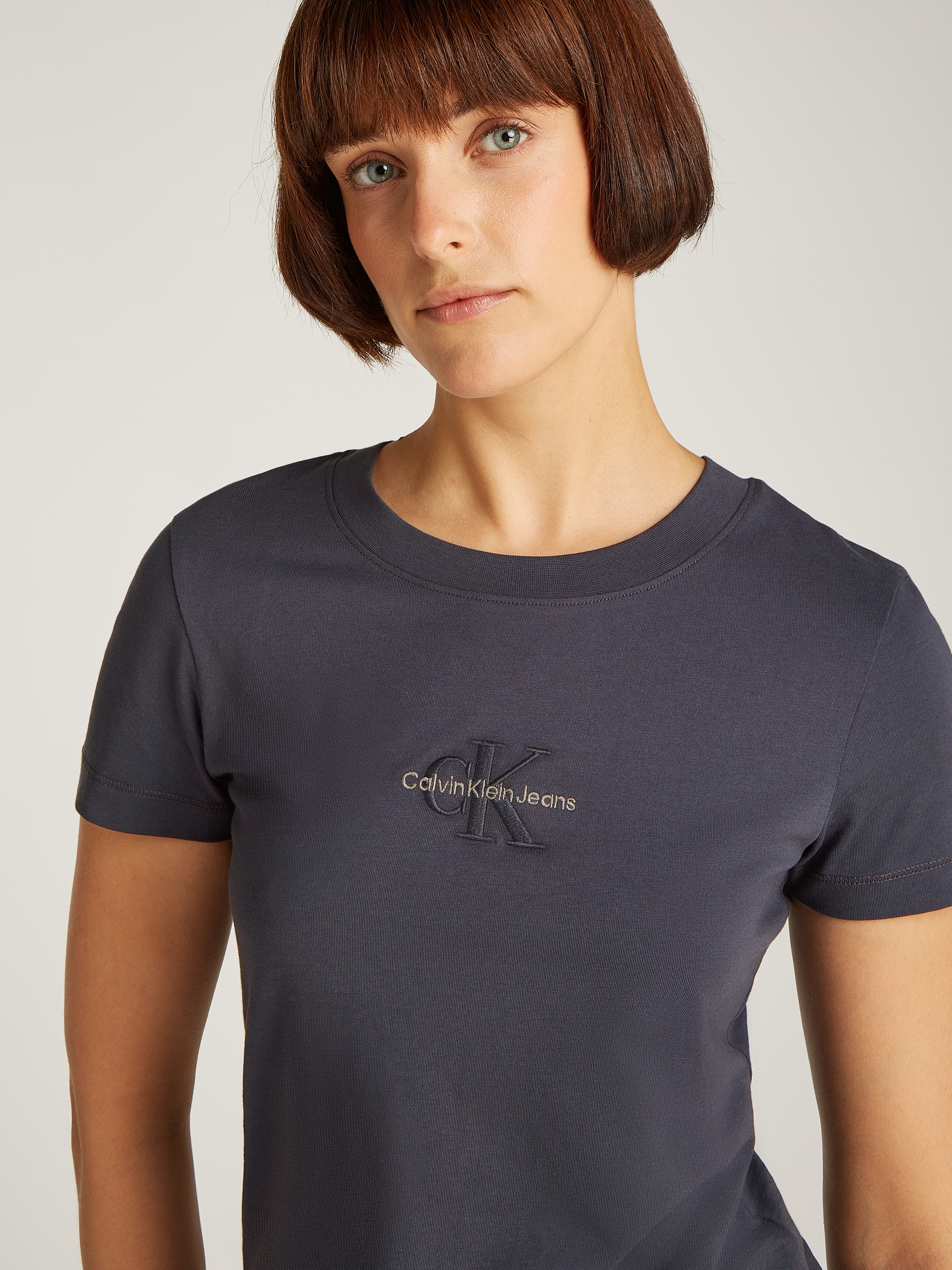 Calvin Klein Jeans T-Shirt »MONOLOGO SLIM TEE«, mit Logoprägung