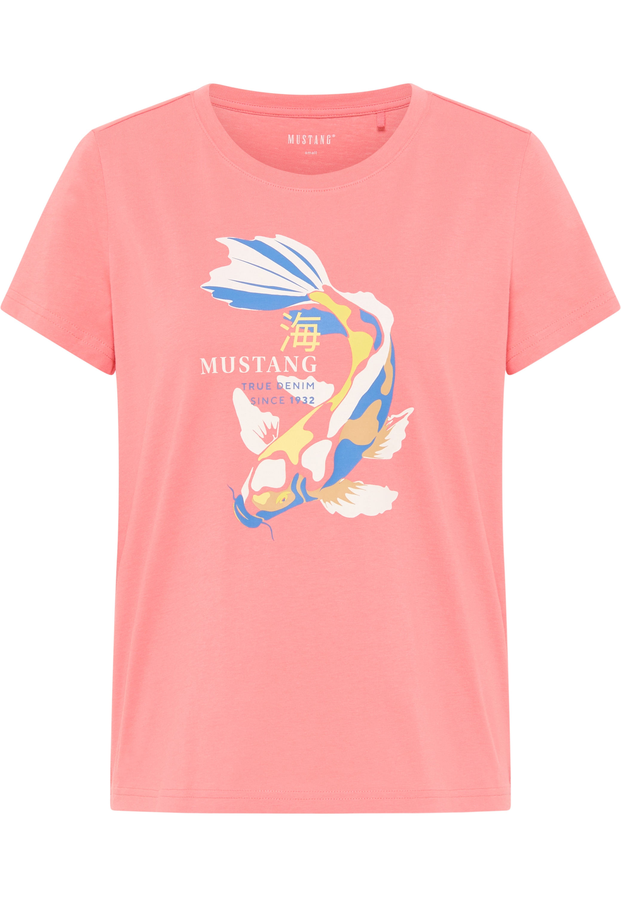 versandkostenfrei Kurzarmshirt »Mustang Print-Shirt« ♕ bestellen MUSTANG
