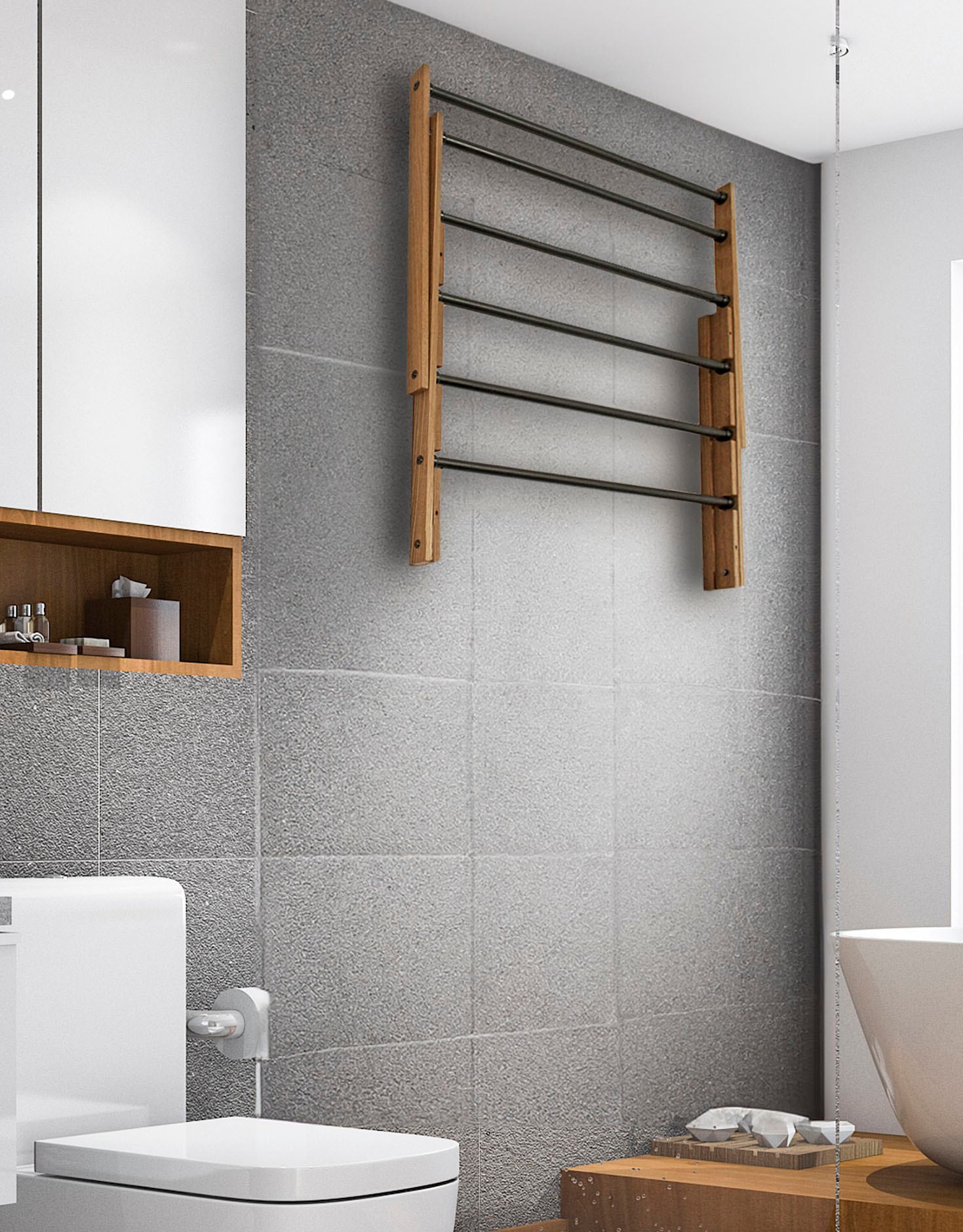 Bischof Wandwäschetrockner »Kraftpaket« Eschenholz/Metall, 4 m Trockenlänge, 5 kg. Belastbarkeit