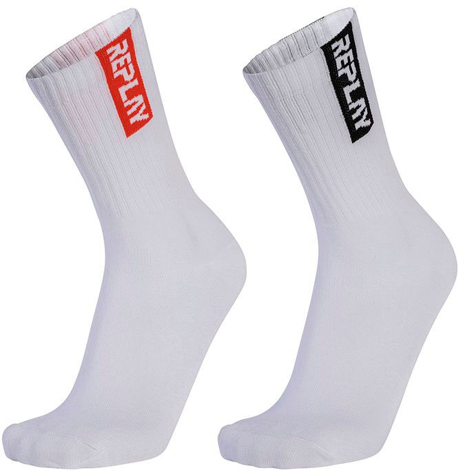 Image of Replay Tennissocken »TENNIS half terry Leg Stripe&Logo 2Prs Banderole«, mit gerippten Bündchen bei Ackermann Versand Schweiz