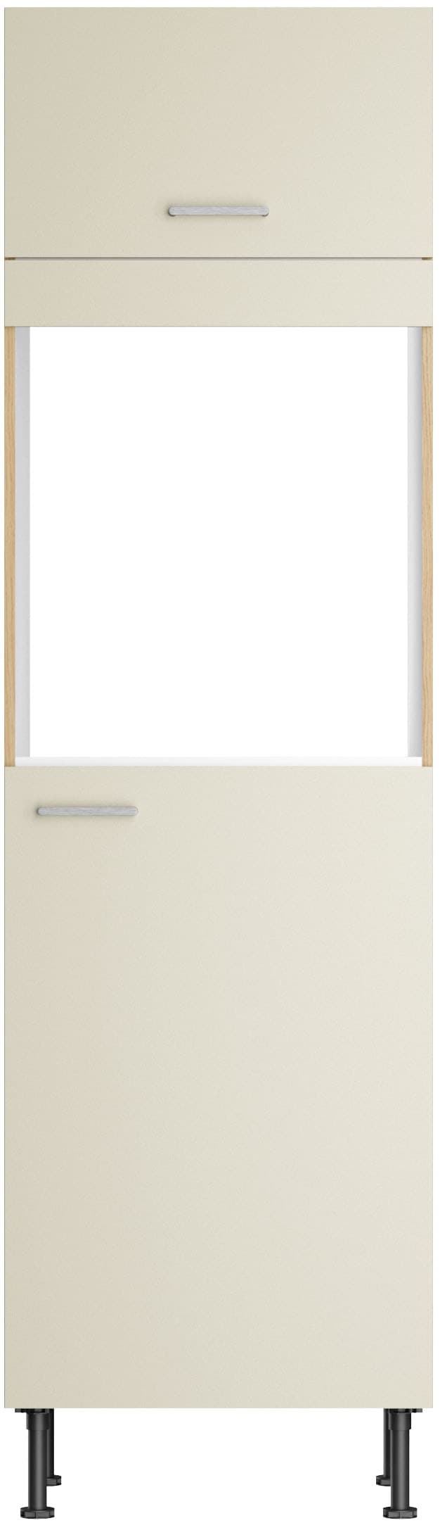 KOCHSTATION Armoire d'encastrement pour four »KS-Lucy« Breite 60 cm, mit 1 Tür, 1 Klappe, Soft-Close, höhenverstellbare Füsse