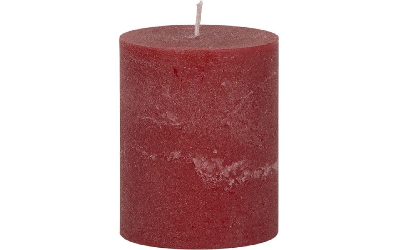 Image of Stumpenkerze "Ice 10 cm x 8 cm, Kaminrot, 4 Stück"