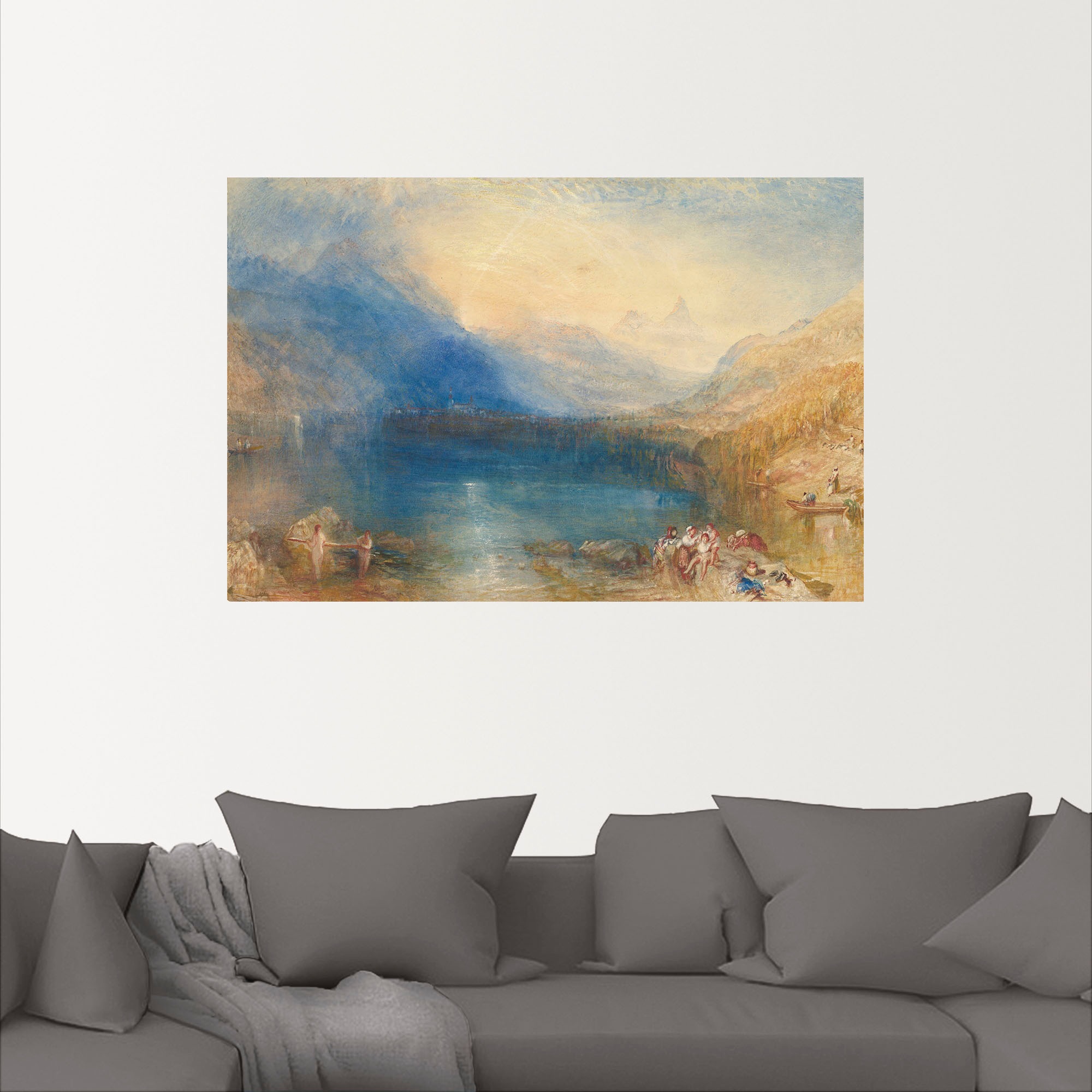 Artland Wandbild »Der Zugersee. 1843«, Seebilder, (1 St.), als Alubild, Leinwandbild, Wandaufkleber oder Poster in versch. Grössen
