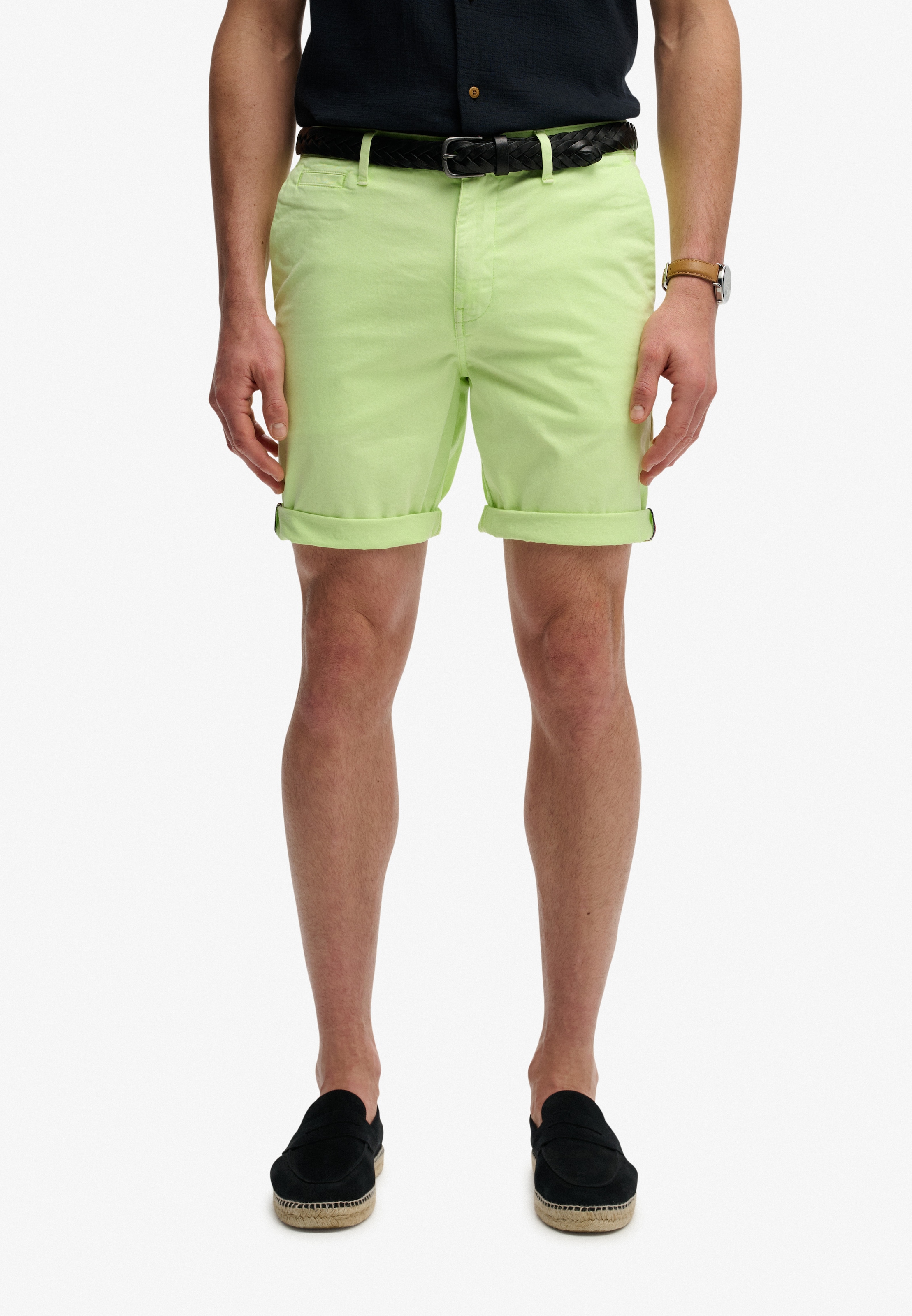 Image of Superdry Chinoshorts "PREMIUM REGULAR CHINO SHORT" aus Baumwollmischung mit Elasthan, Relaxed Fit, unifarben, knielang