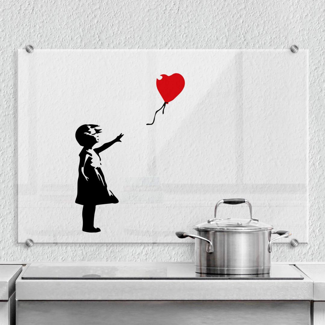 Kunst tlg.) Küchenrückwand Wall-Art Roter Luftballon«, günstig »Banksy (1 kaufen