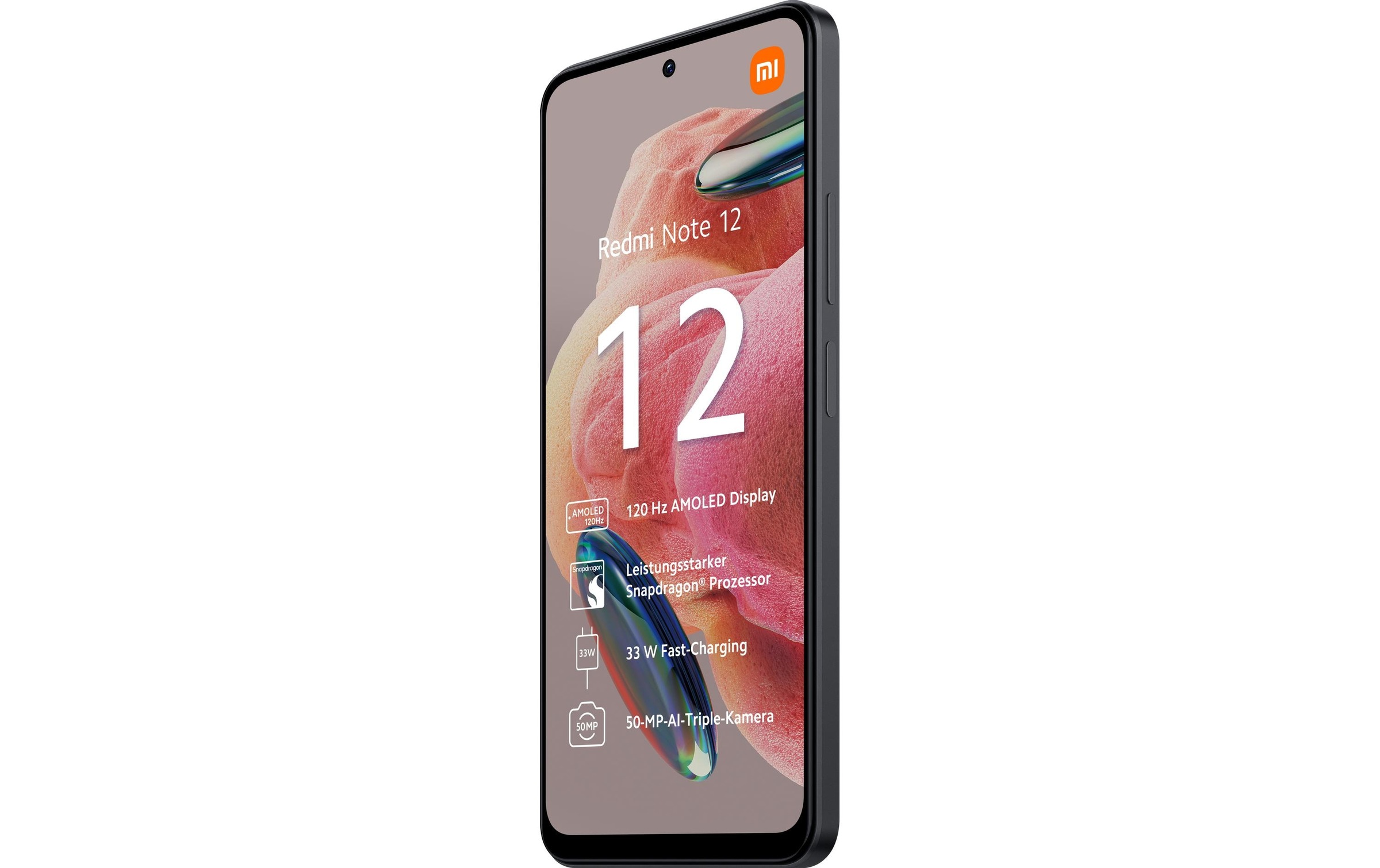 Xiaomi Smartphone »Xiaomi Redmi Note 12 128GB black«, Schwarz, 16,87 cm/6,67 Zoll, 128 GB Speicherplatz, 50 MP Kamera