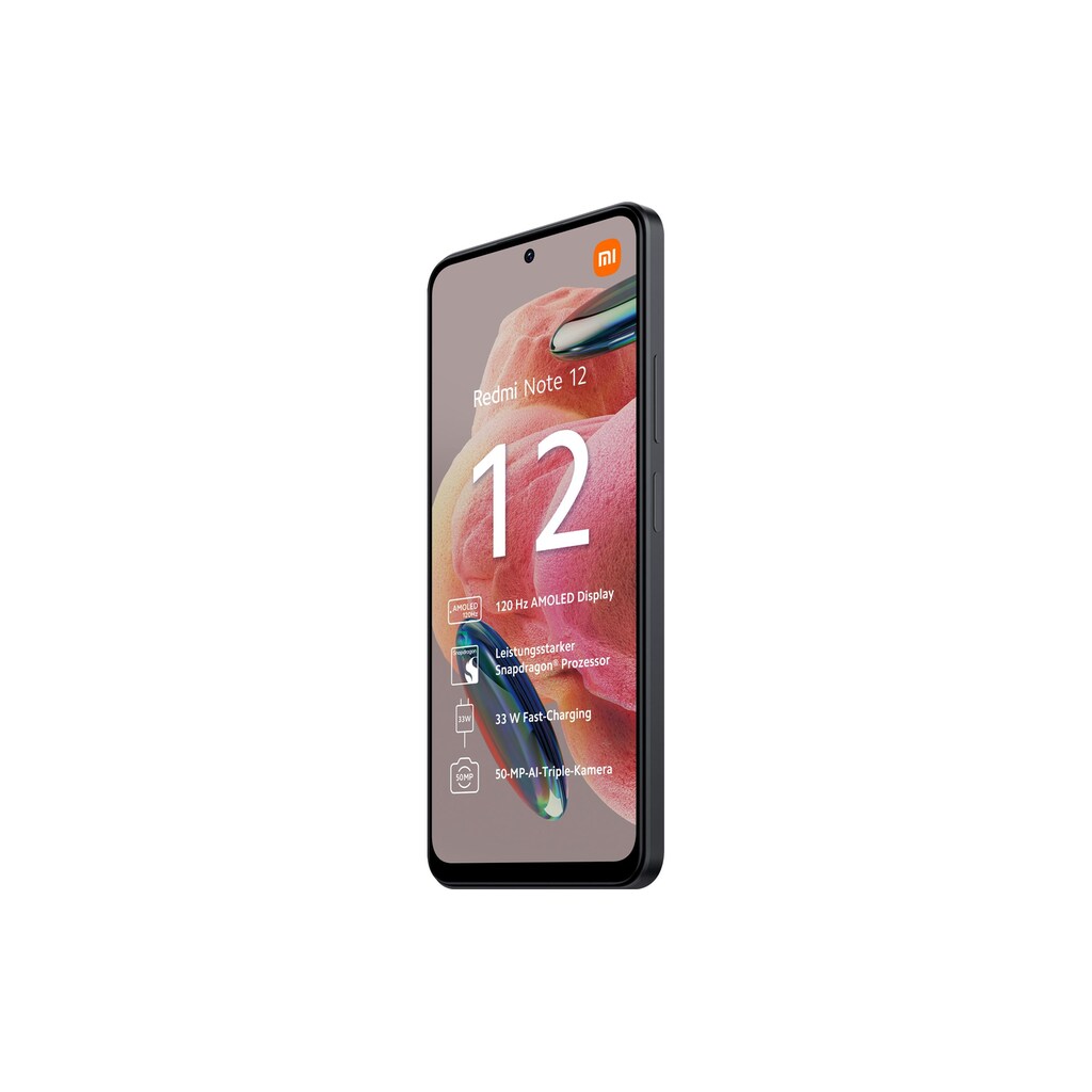 Xiaomi Smartphone »Xiaomi Redmi Note 12 128GB black«, Schwarz, 16,87 cm/6,67 Zoll, 128 GB Speicherplatz, 50 MP Kamera