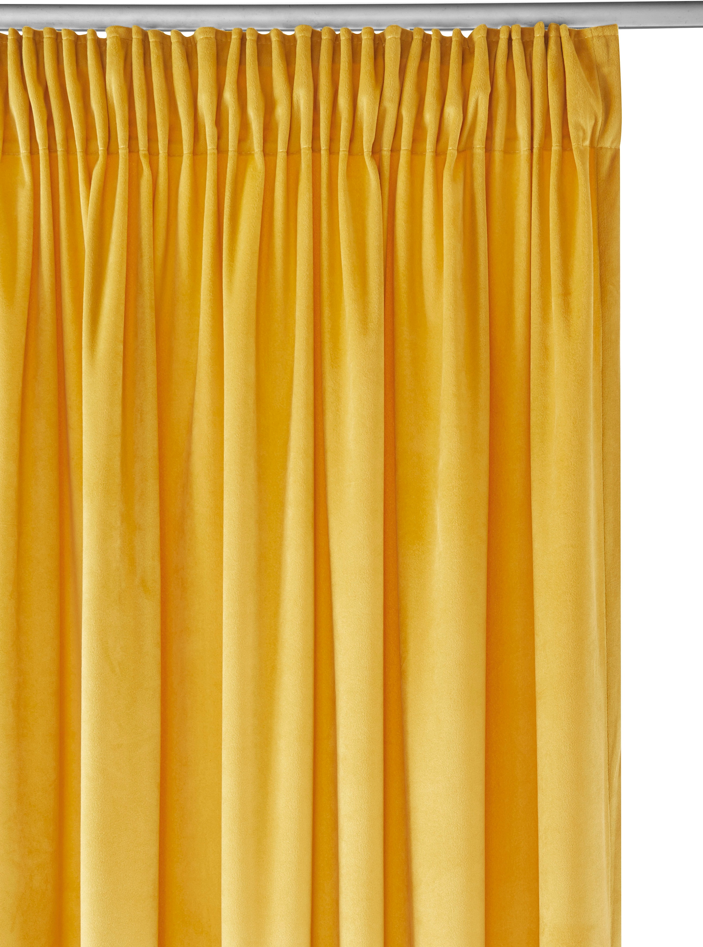 my home Vorhang »Velvet uni«, (2 St.), Samt, 2-er Set, Vorhang, edel, einfarbig