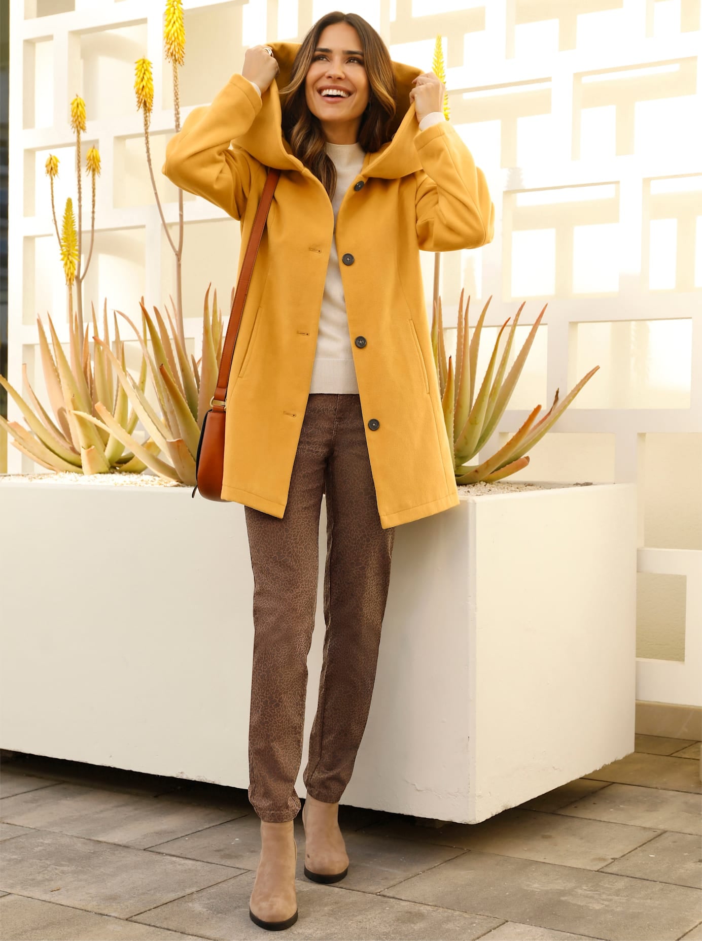 Classic Basics Langjacke mit Kapuze