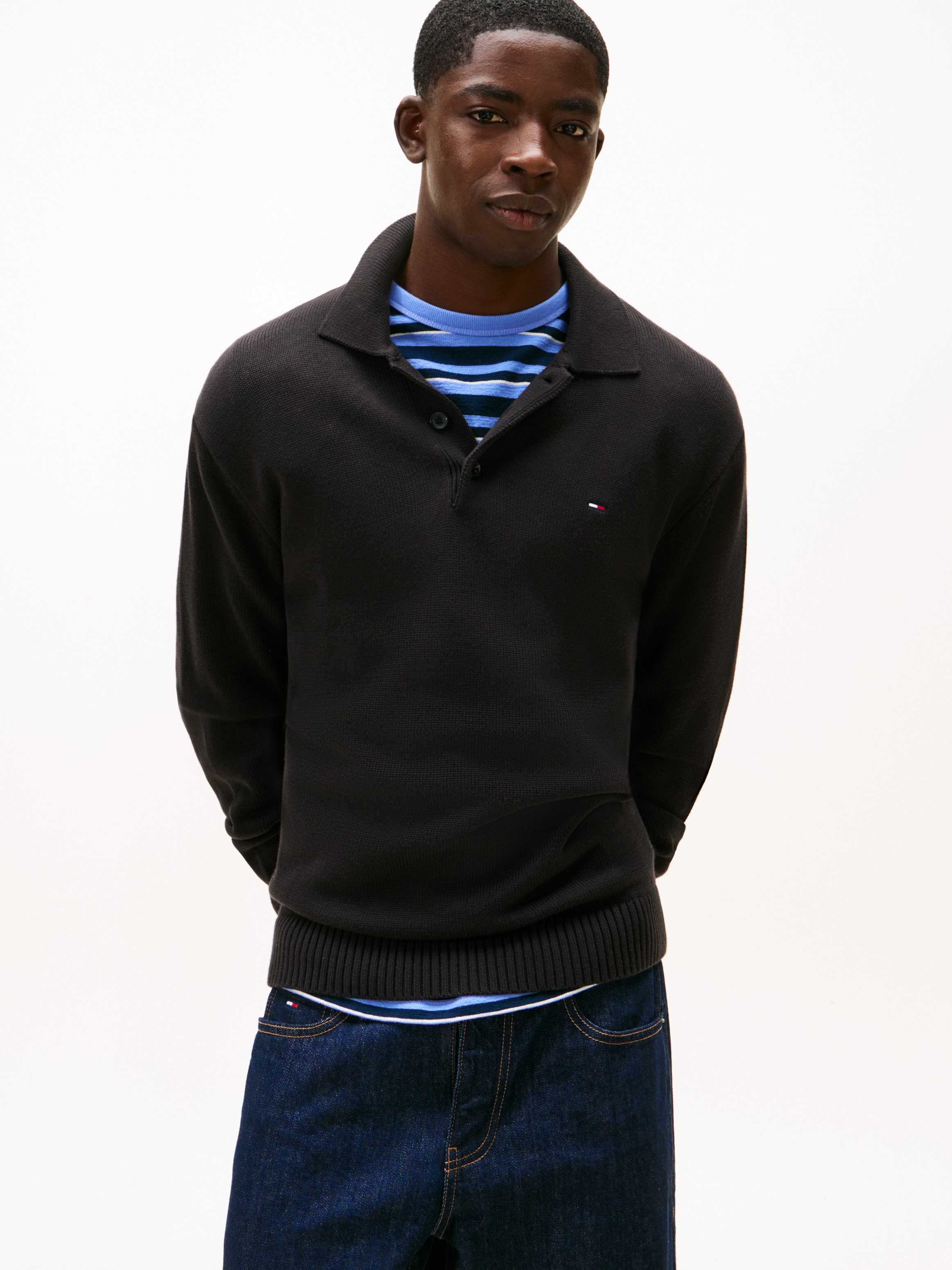 Image of Tommy Jeans Polokragenpullover "TJM ESSENTIAL POLO" slim fit, Feinstrick