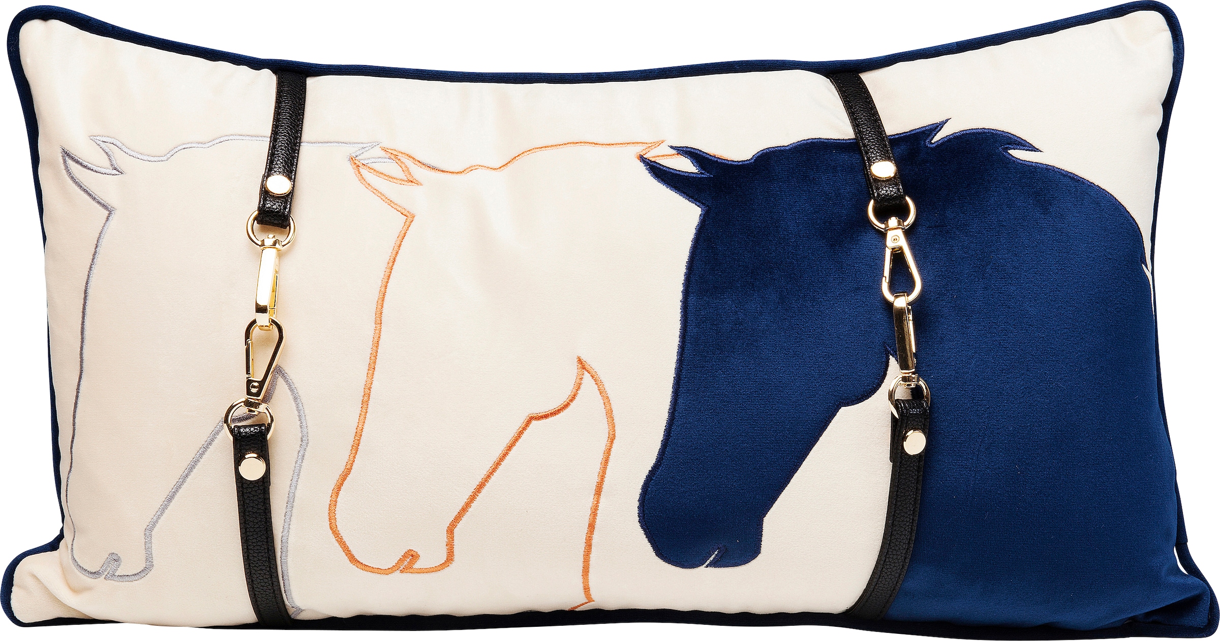 Image of Kare Design Dekokissen "Horsefaces, Kissenhülle mit Füllung, 30x50 cm" stützt Kopf und Nacken angenehm und sorgt für erholsamen Schlaf