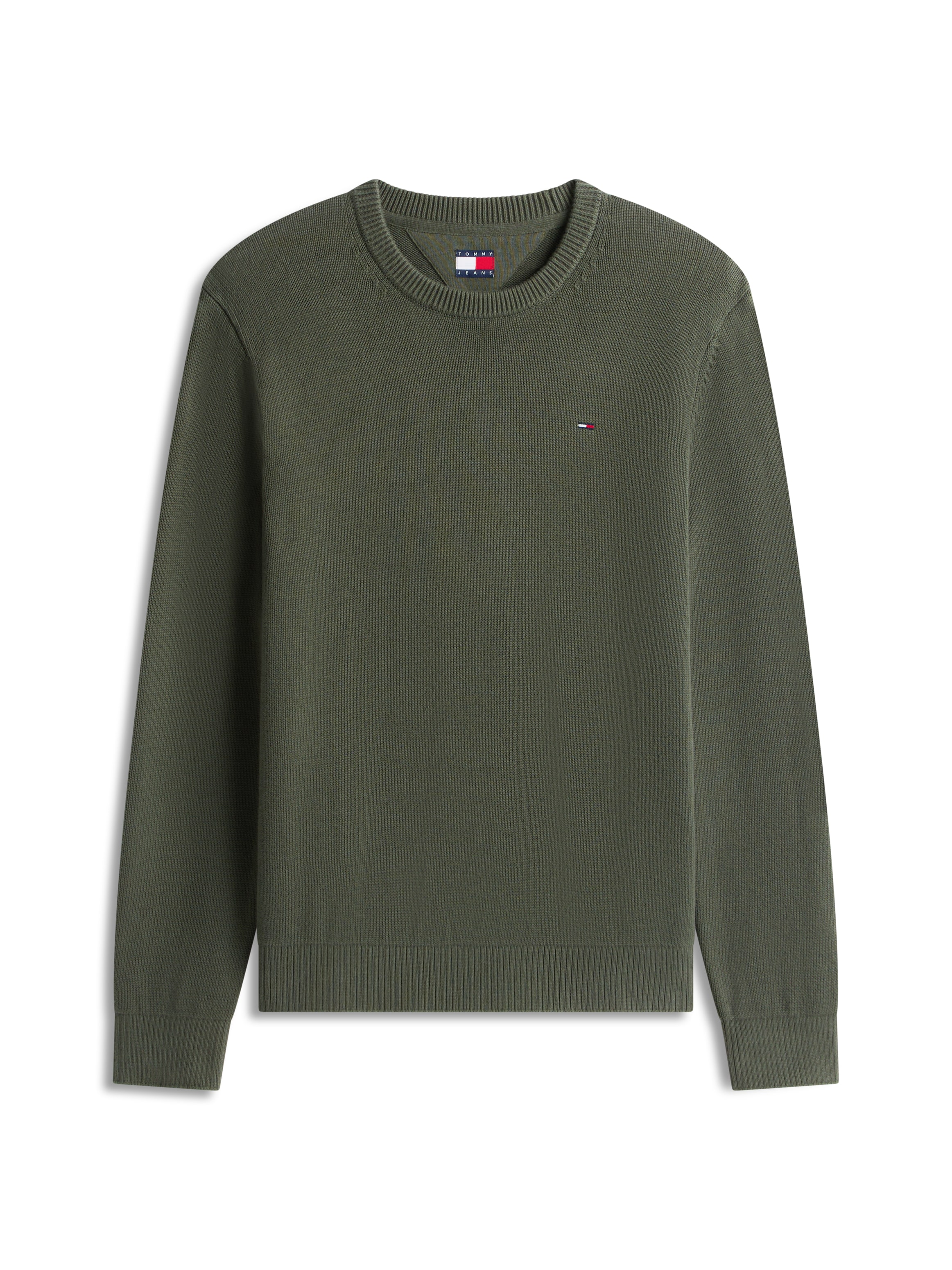 Tommy Jeans Rundhalspullover, Slim fit mit Rundhalsausschnitt