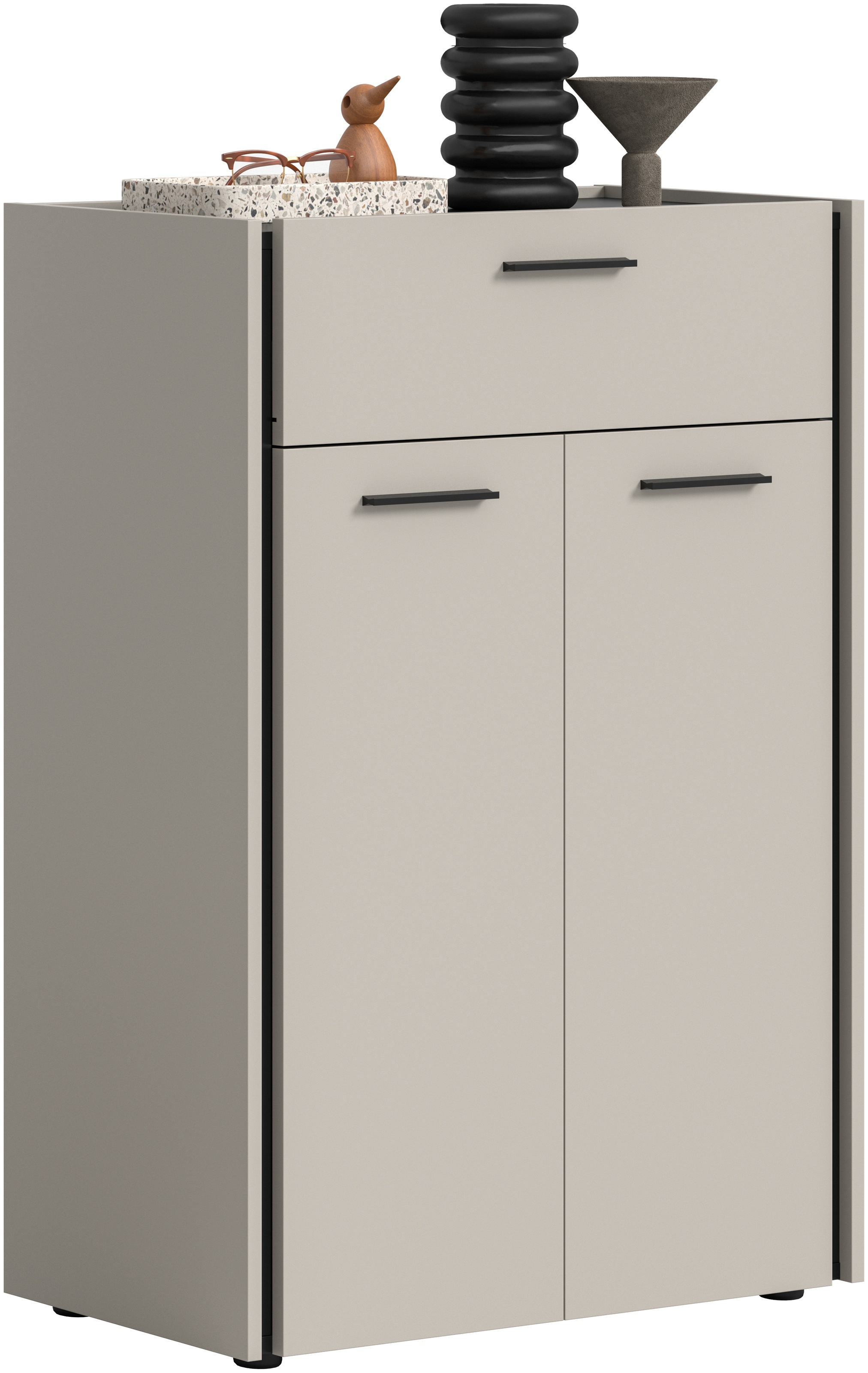 Image of Home affaire Schuhkommode "RAK, Breite 75 cm, viel Stauraum, 2 Türen, 5 Fächer, 1 Schubkasten" bietet Platz für ca. 25 Schuhe, Kommode, Schuhschrank, Garderobenschrank, Schrank, Flurschrank