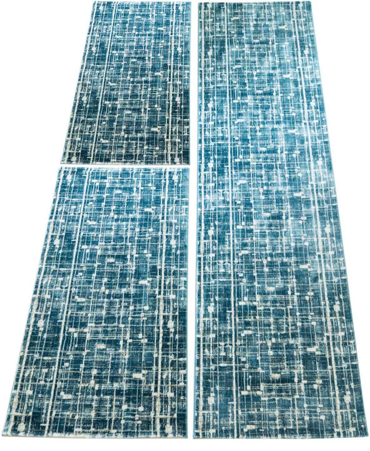 Image of Carpet City Bettumrandung »Showtime«, (3 tlg.), Bettvorleger in Blau, besonders weich durch Polyester, Läuferset für Schlafzimmer bei Ackermann Versand Schweiz
