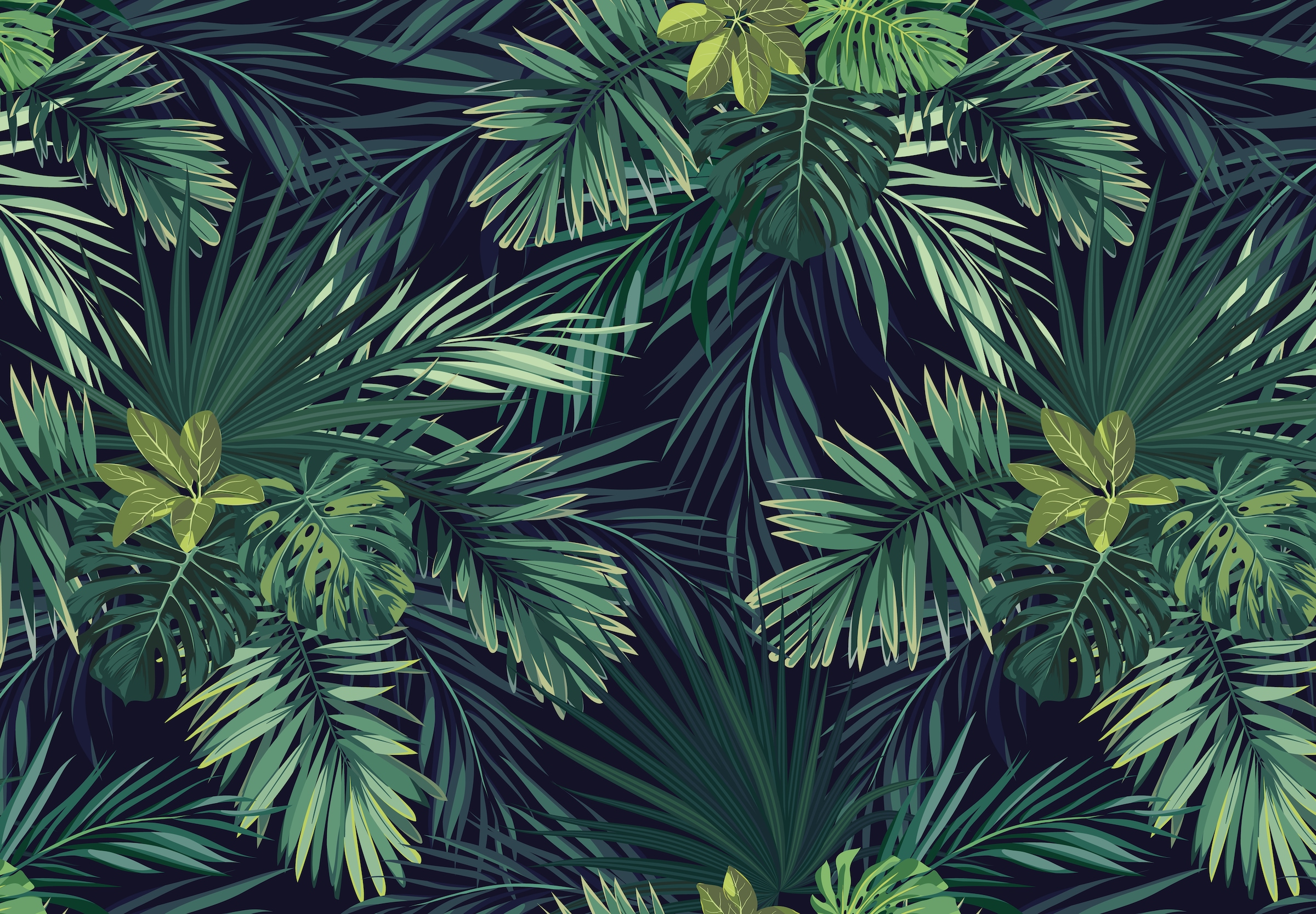 queence Fototapete »Dschungel« Motiv | Wald | bedruckt | realistisch | tropisch glatt Wandpaneele, selbstklebend, Tapete, Sticker, Wanddeko, XXL-Fotomotiv