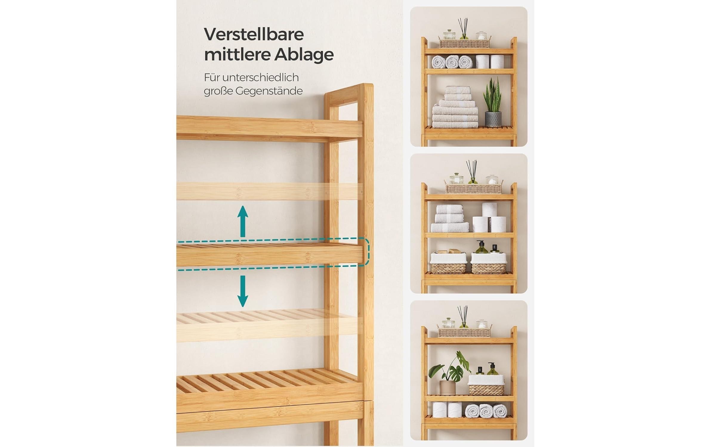 SONGMICS Étagère de salle de bain »mit 3 Ablagen 63 x 170 cm«