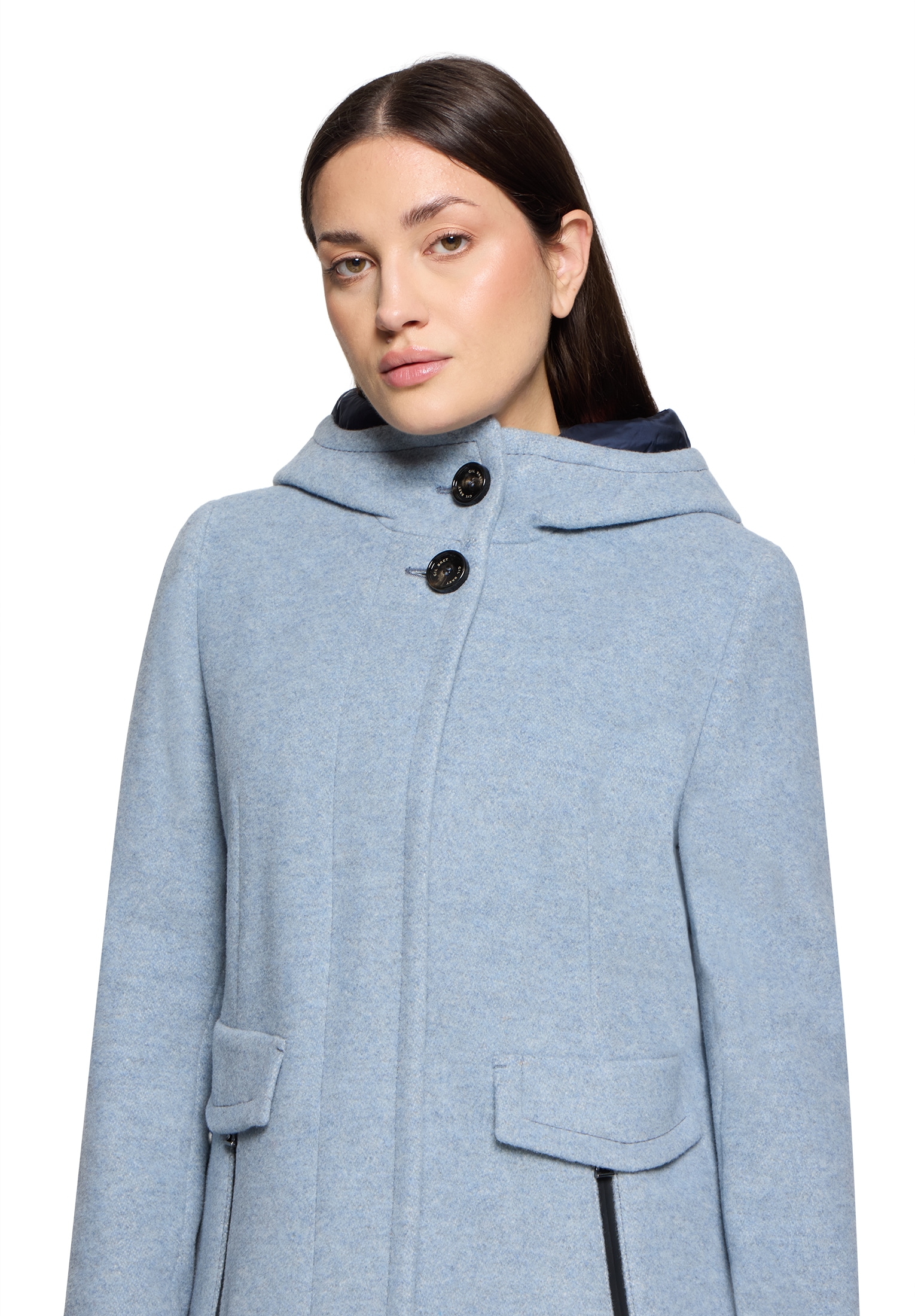 Gil Bret Manteau en laine mit Kapuze und aus einer Wollmischung