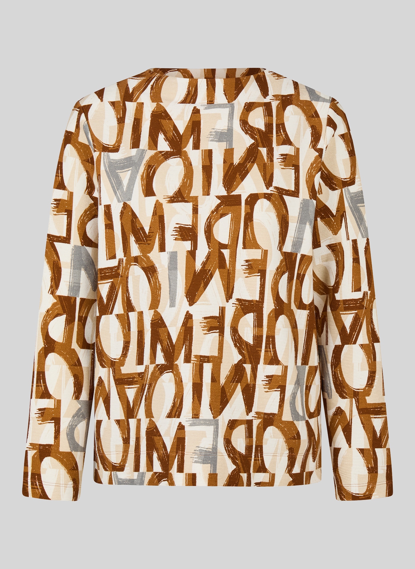 Rabe T-shirt à manches longues mit Allover-Print und Stehkragen