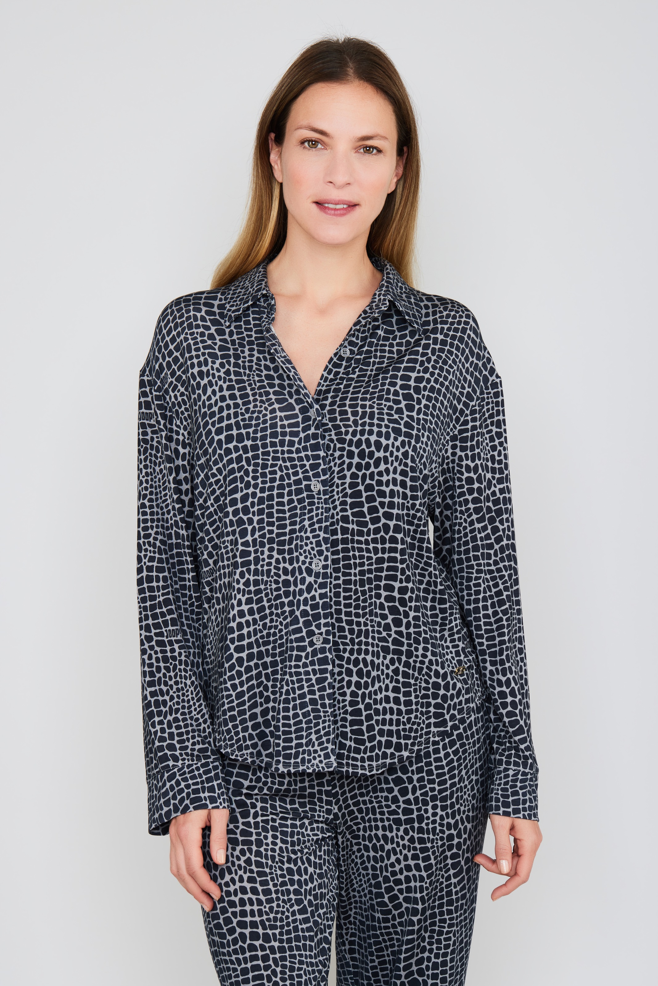Image of JOOP Pyjamaoberteil "Luxe Modal Printed" langärmelig, Modal-Mix, Knöpfe