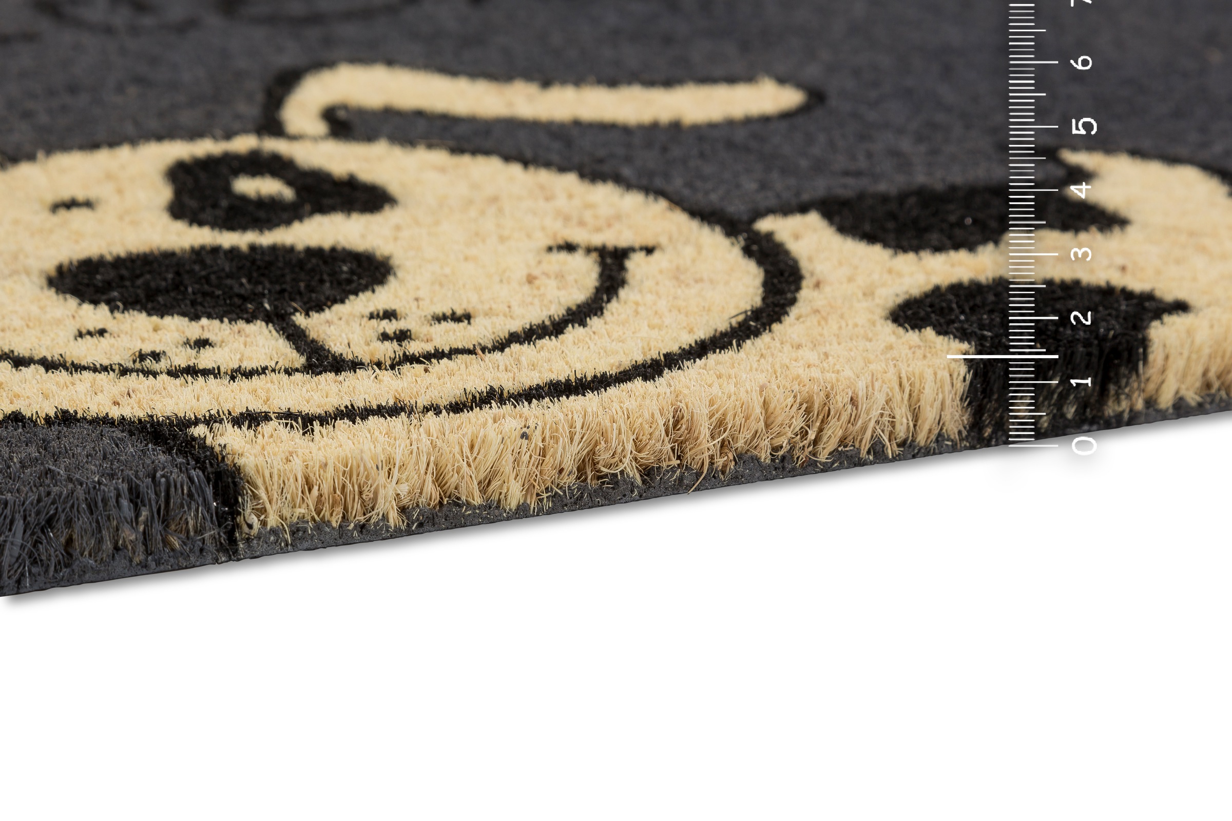 ASTRA Tapis de sol »Coco Style 007« Rectangulaire 14 mm Höhe paillasson, coco, coloré, chien, antidérapant