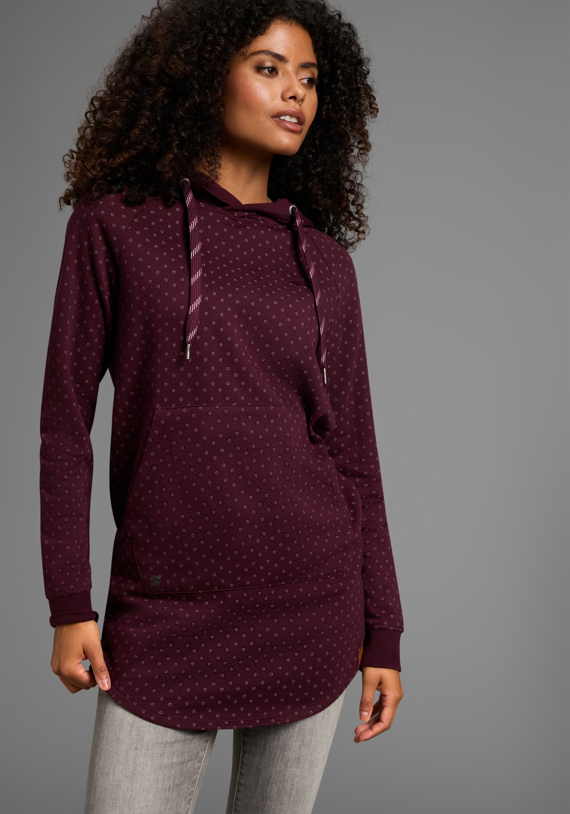 Image of KangaROOS Longsweatshirt, mit dezentem Muster