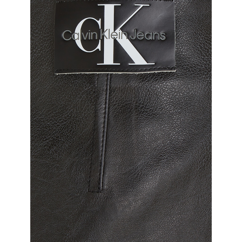 Calvin Klein Jeans Lederimitatrock »FAUX LEATHER SKIRT«
