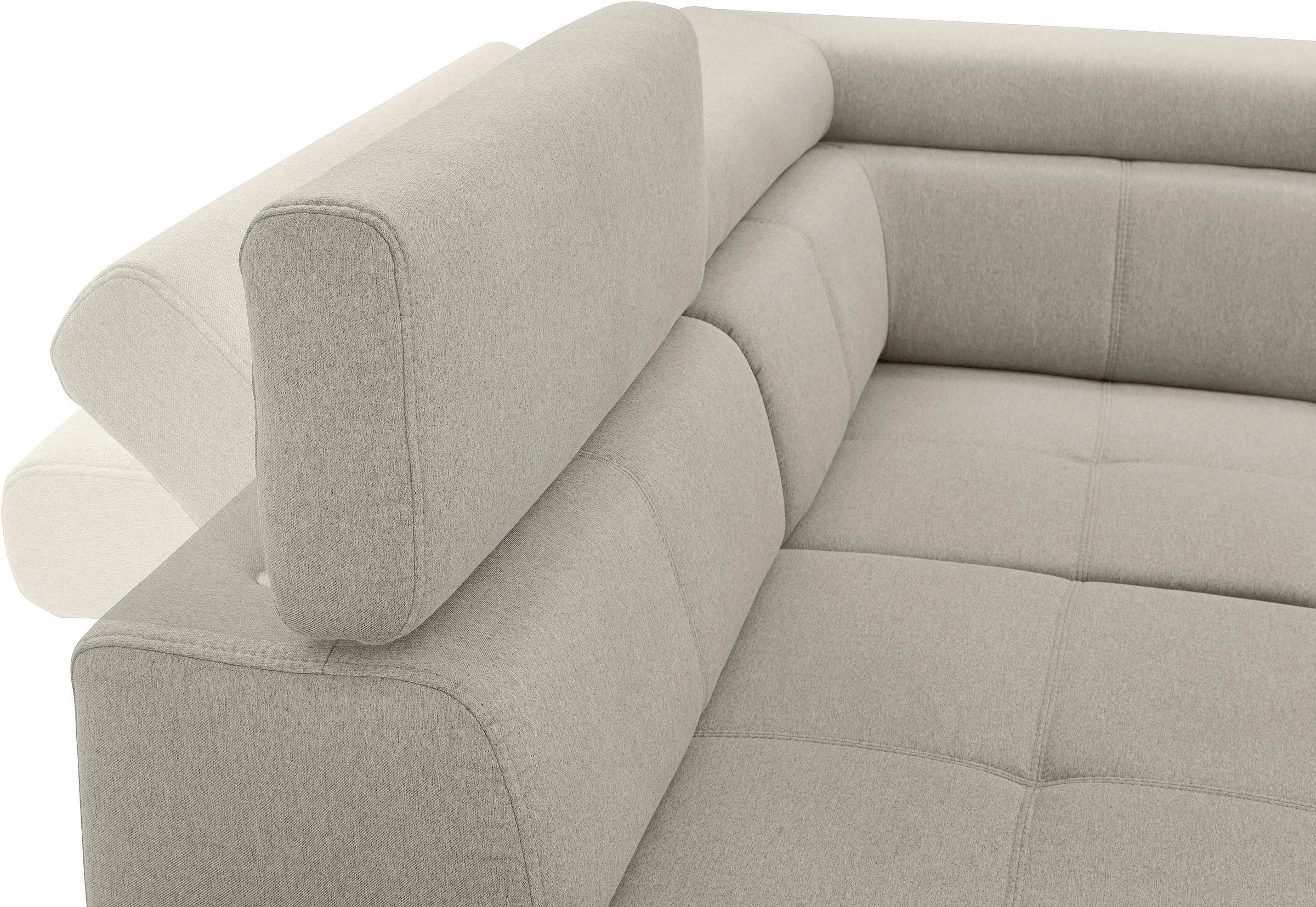 exxpo - sofa fashion Ecksofa »Fiji, L-Form«, mit Kopf- bzw. Rückenverstellung, wahlweise mit Bettfunktion