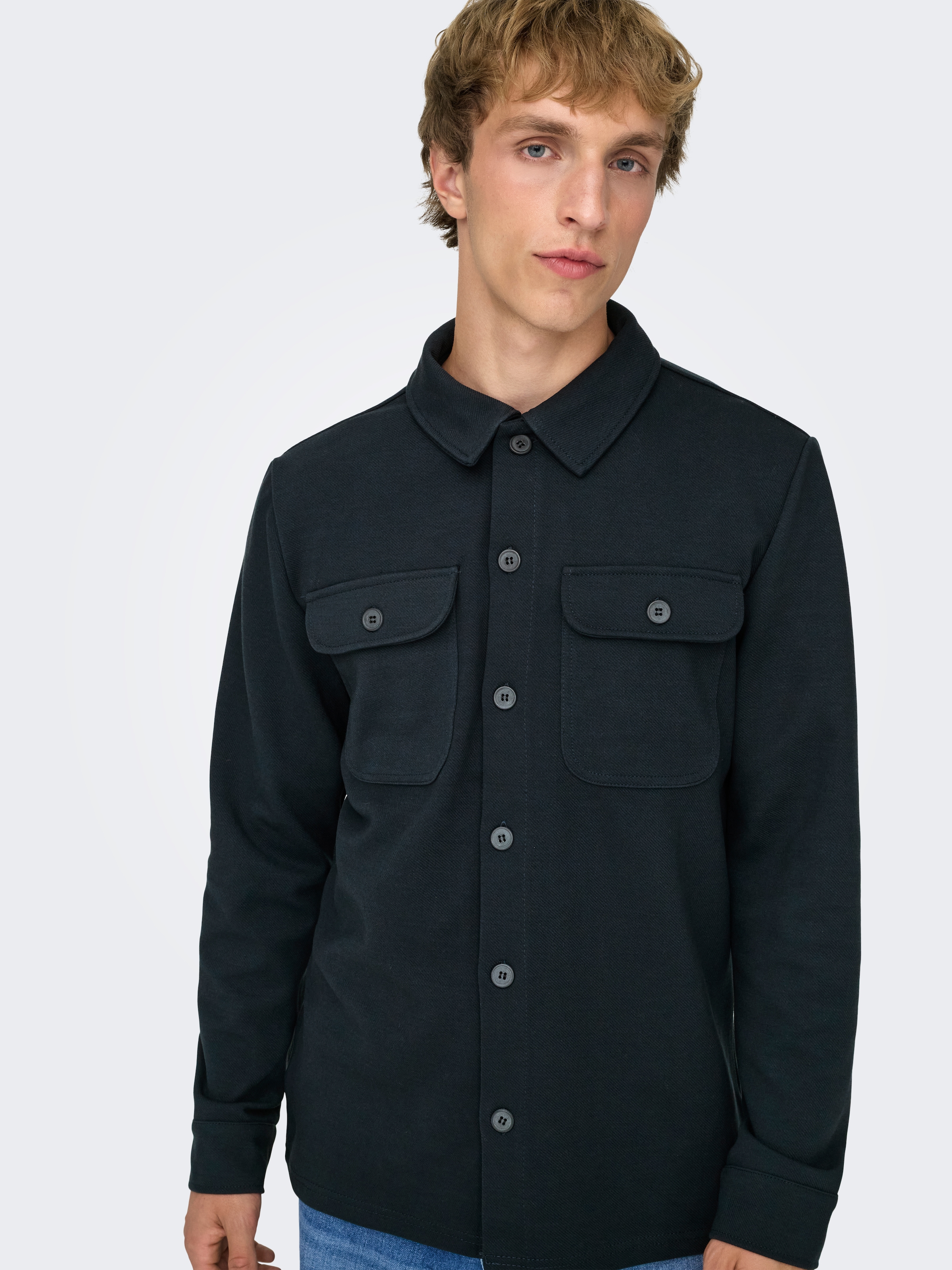 ONLY & SONS Langarmhemd »ONSNEWKODYL OVERSHIRT SWEAT NOOS«