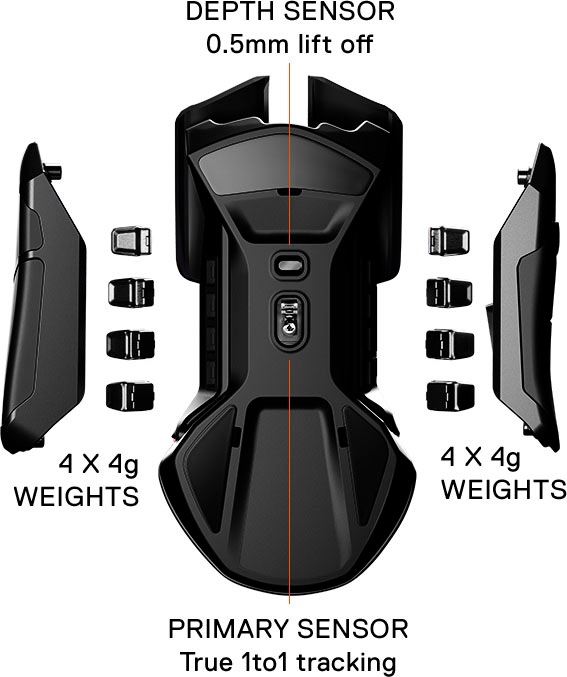 SteelSeries Gaming-Maus »Rival 600 + Mouse Bungee«, kabelgebunden