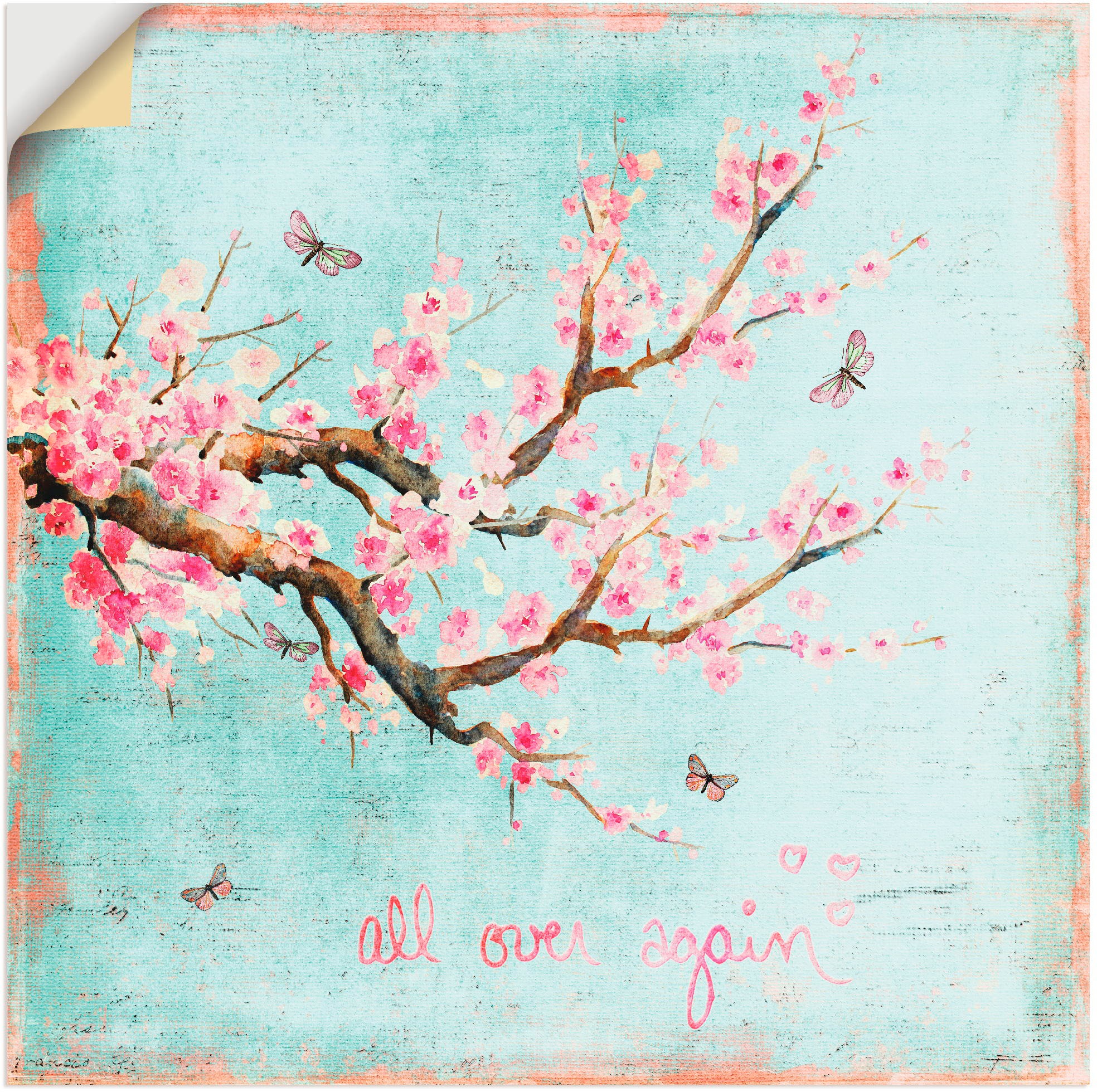 Image of Artland Wandbild »Er ist wieder da«, Blumen, (1 St.), in vielen Grössen & Produktarten - Alubild / Outdoorbild für den Aussenbereich, Leinwandbild, Poster, Wandaufkleber / Wandtattoo auch für Badezimmer geeignet bei Ackermann Versand Schweiz