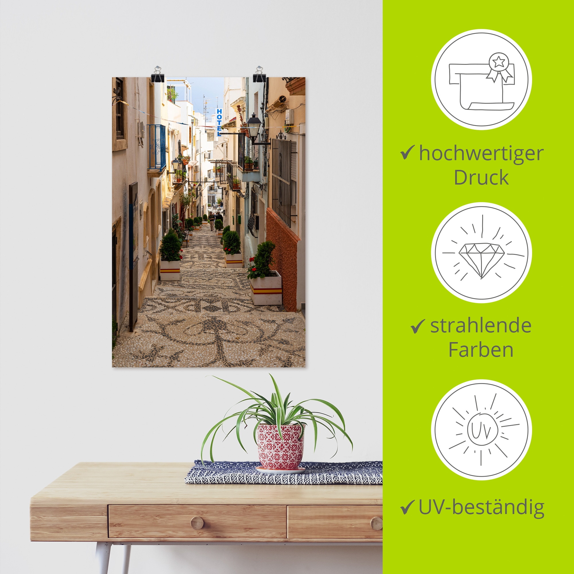 Artland Wandbild »Spanische Treppe« Spanien 1 Stk. tlg. als Alubild, Leinwandbild, Poster, Wandaufkleber in verschied. Grössen