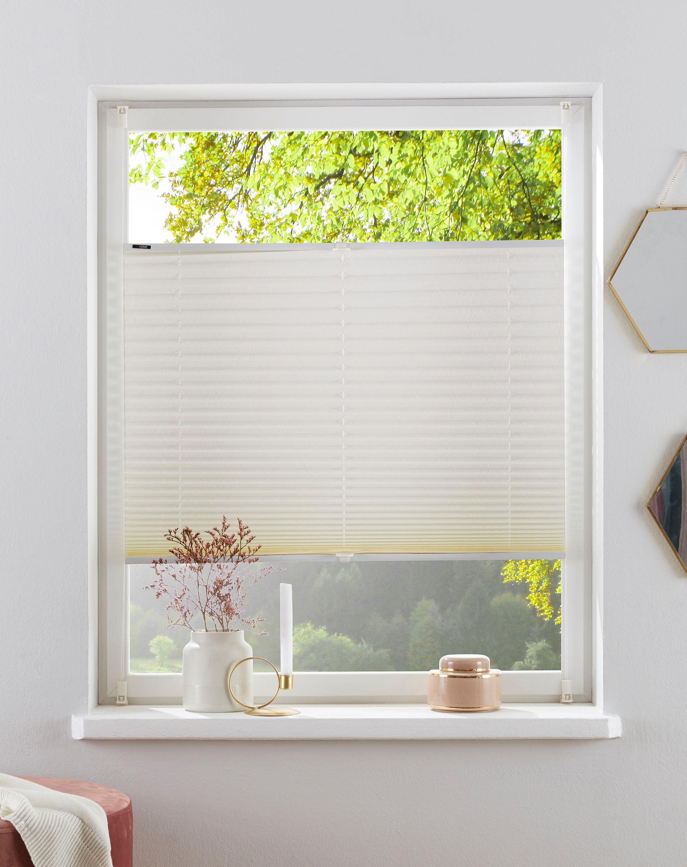 Image of GOODproduct Plissee "DAHRA - in Crush-Optik" Lichtschutz ohne Bohren verspannt Fixmass, Bestseller mit über 5500 4,5-Sterne-Bewertungen, Klemmträger