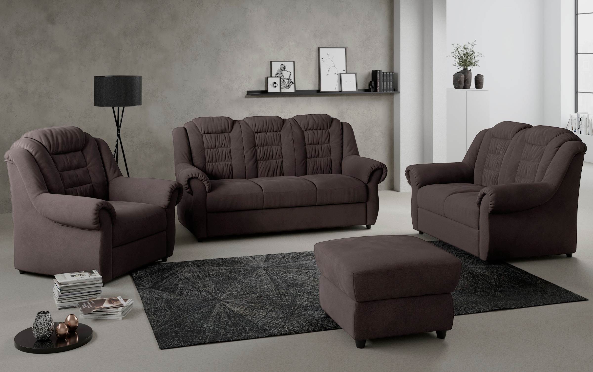 Home affaire 3-Sitzer »Boston«, Sofa mit hoher Rückenlehne
