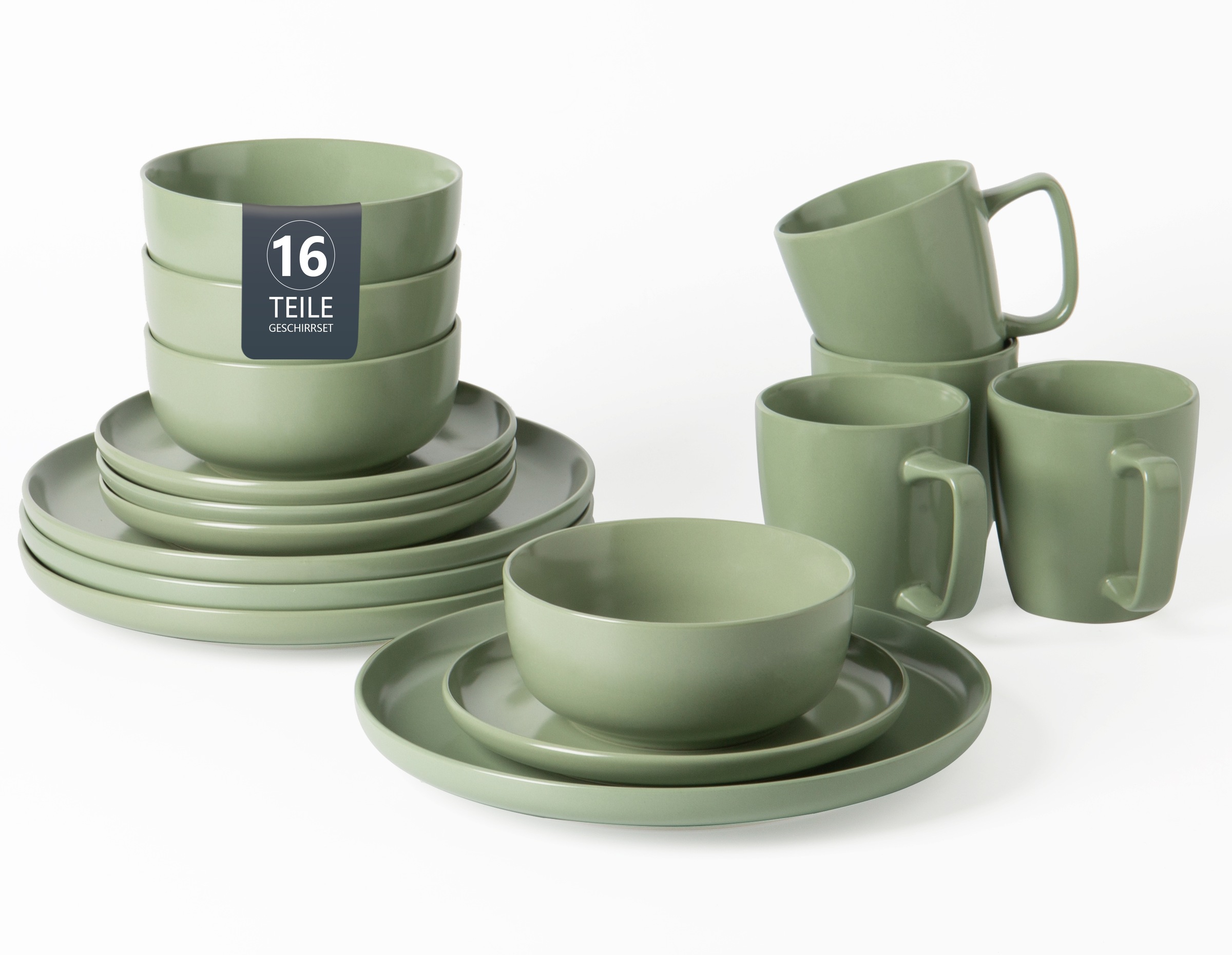 Image of GOODproduct Geschirr-Set "Tommik, aussen matt, innen glänzend" spülmaschinenfest und mikrowellengeeignet