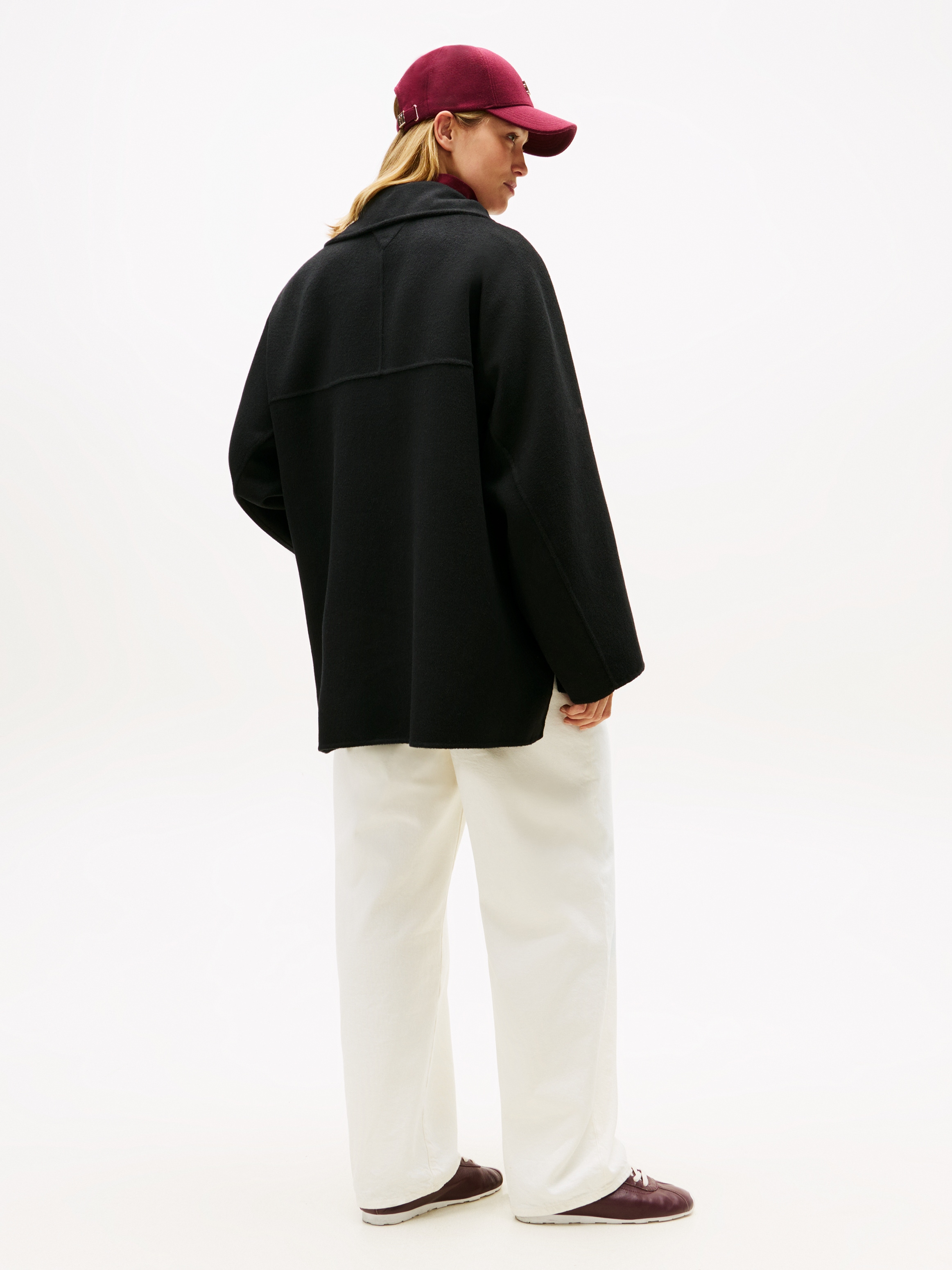 Tommy Hilfiger Manteau court »DF WOOL GB FUNNEL NK COAT« mit Wolle