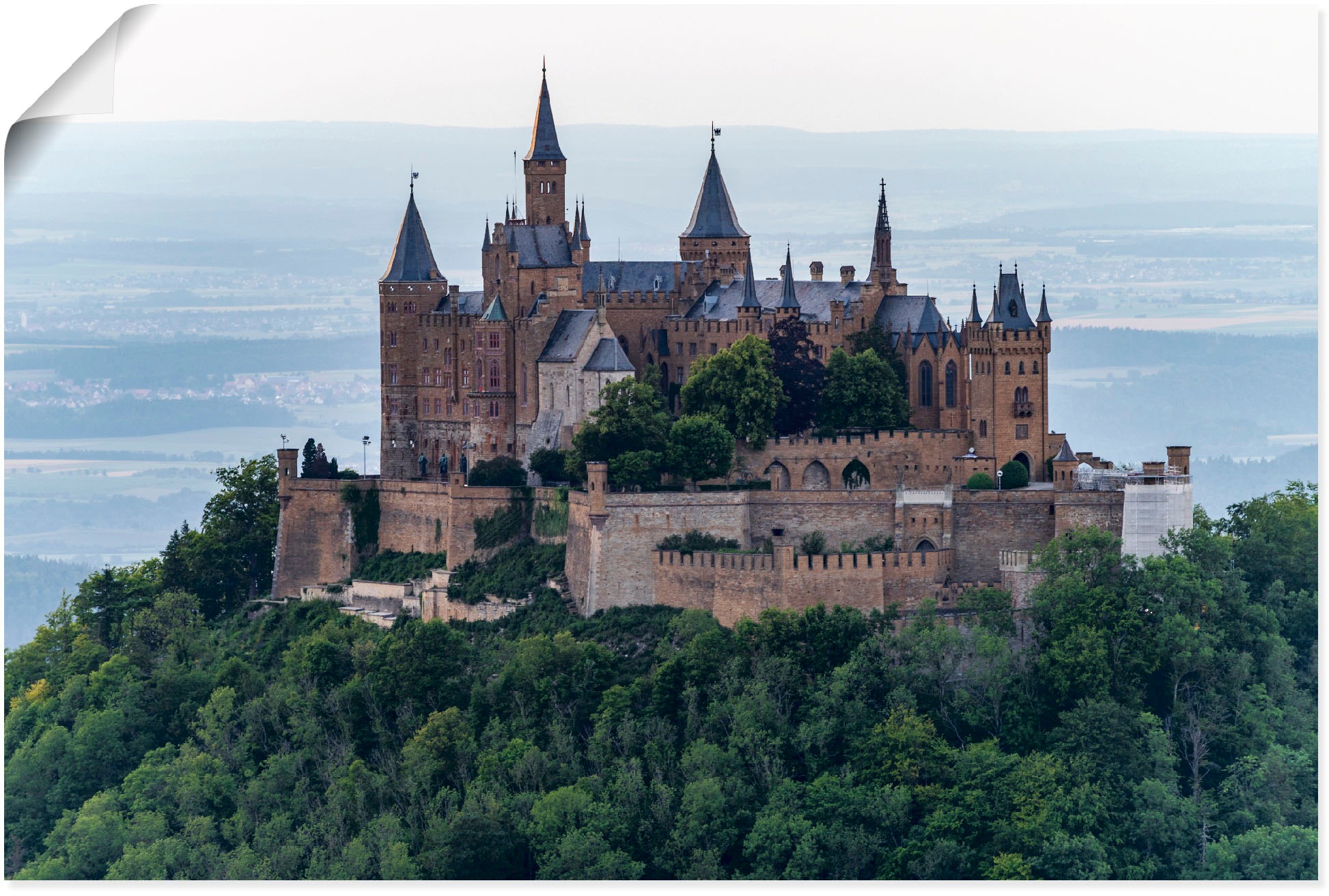 Image of Artland Wandbild »Burg Hohenzollern als Nahaufnahme«, Gebäude, (1 St.), in vielen Grössen & Produktarten - Alubild / Outdoorbild für den Aussenbereich, Leinwandbild, Poster, Wandaufkleber / Wandtattoo auch für Badezimmer geeignet bei Ackermann Versand Sch