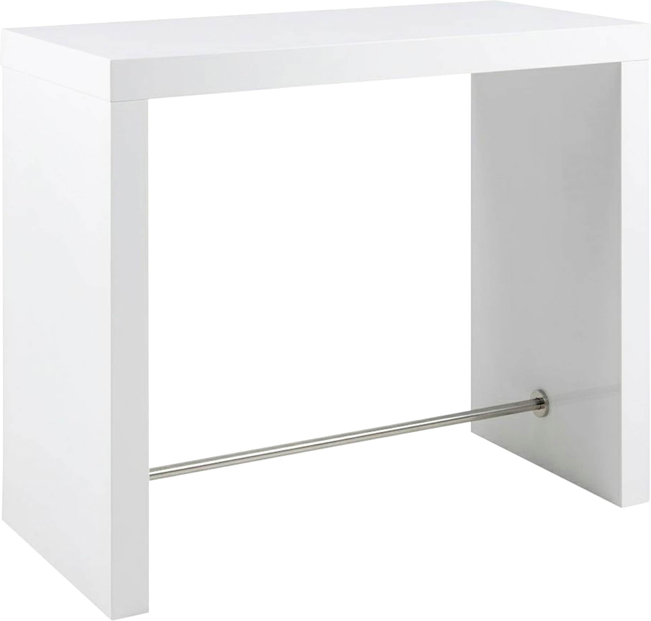 Image of SalesFever Bartisch "Hochtisch im eleganten Stil" Edle Querstrebe in Chromoptik aus rostfreiem Stahl