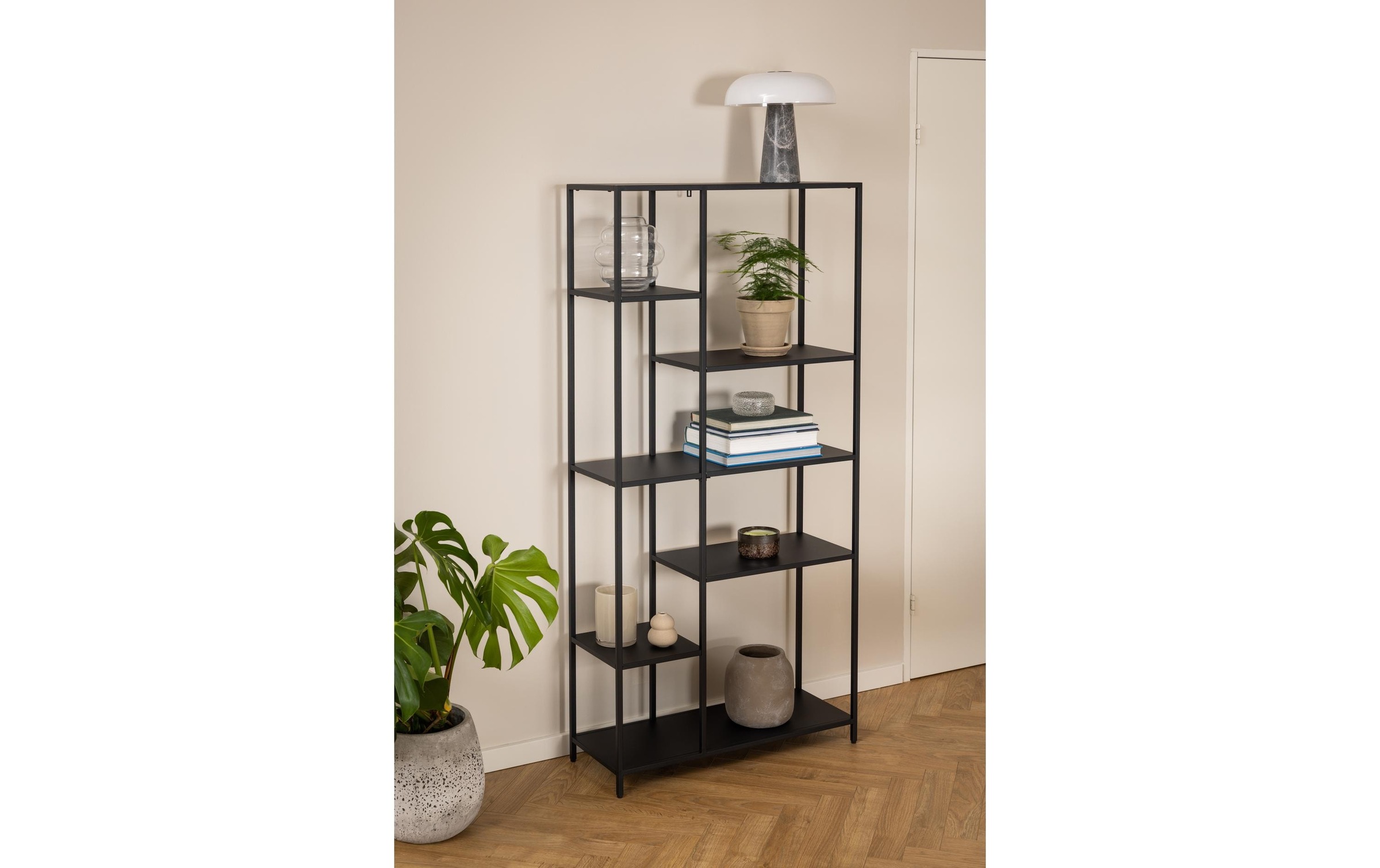 AC Design Regal »Newcastle 79,5 x 30 x 165 cm, Schwarz«